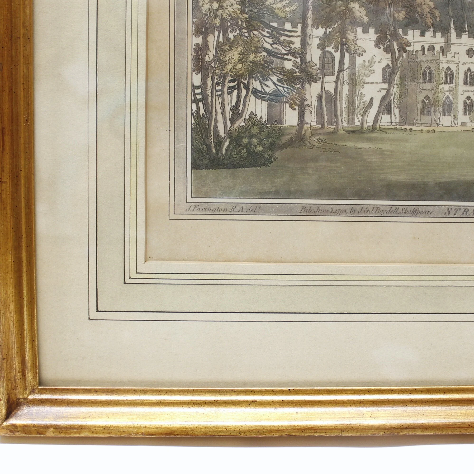 English Landmark Architectural Aquatint Views Published by John Boydell