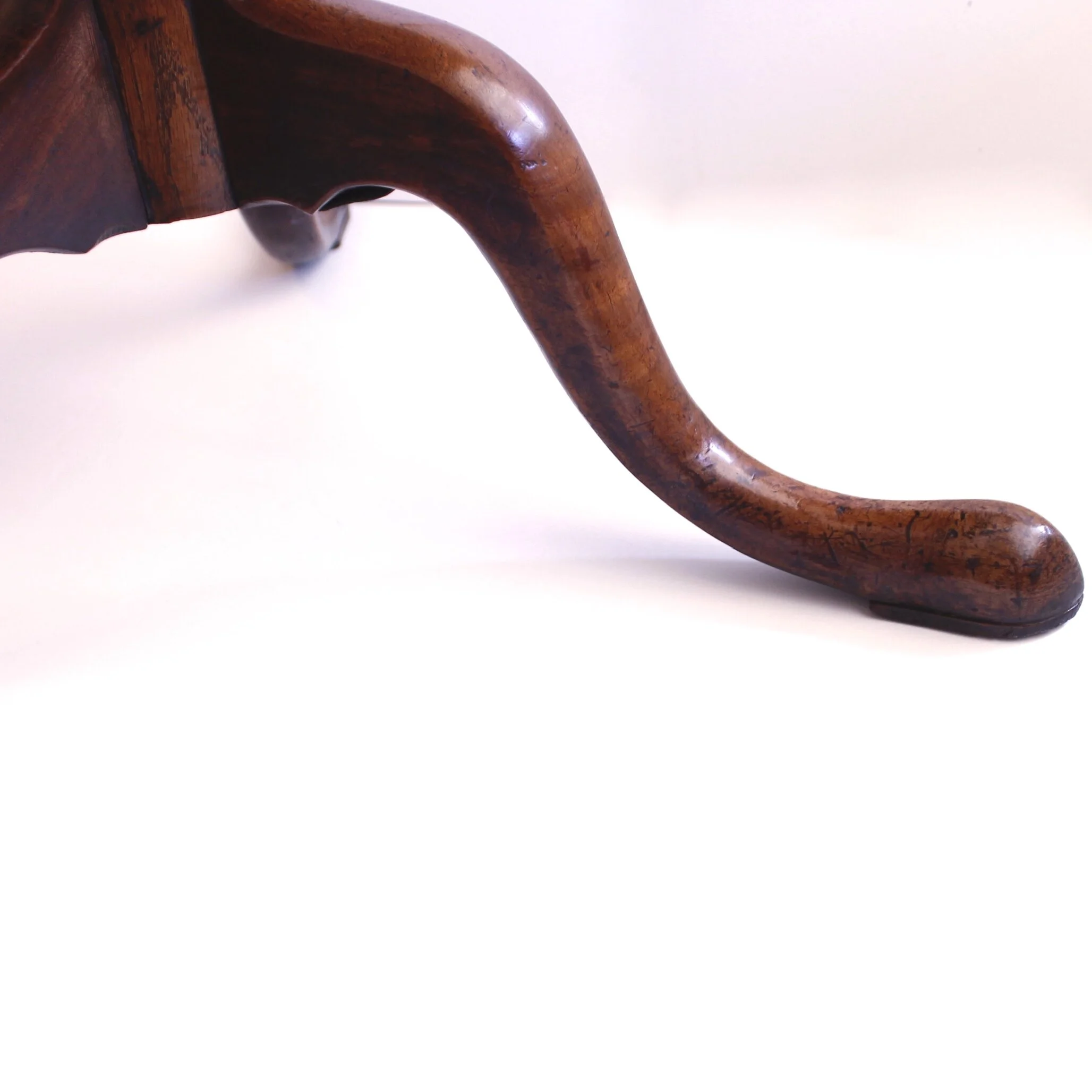 George III Provincial Figured Mahogany Tilt Top Table