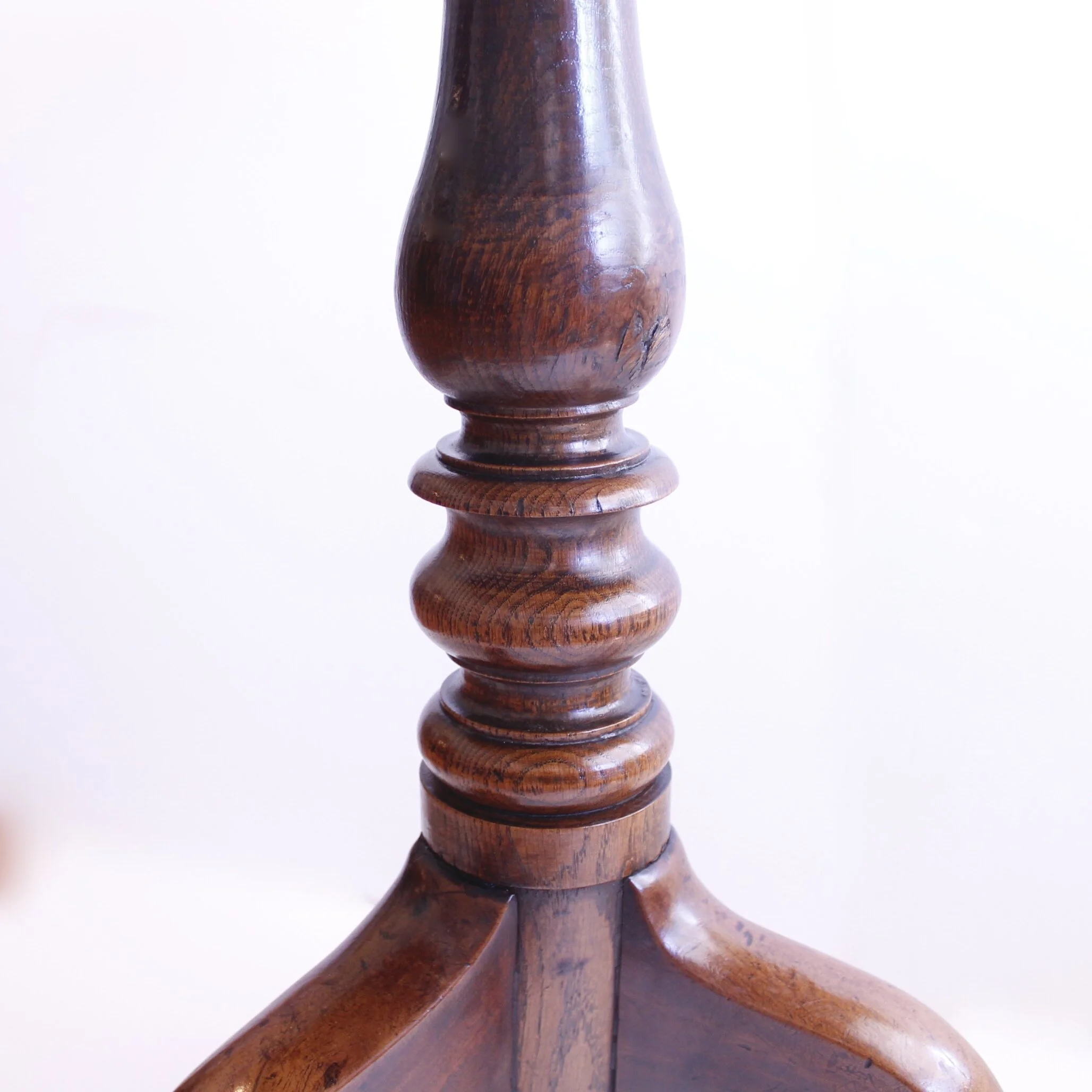 George III Provincial Figured Mahogany Tilt Top Table