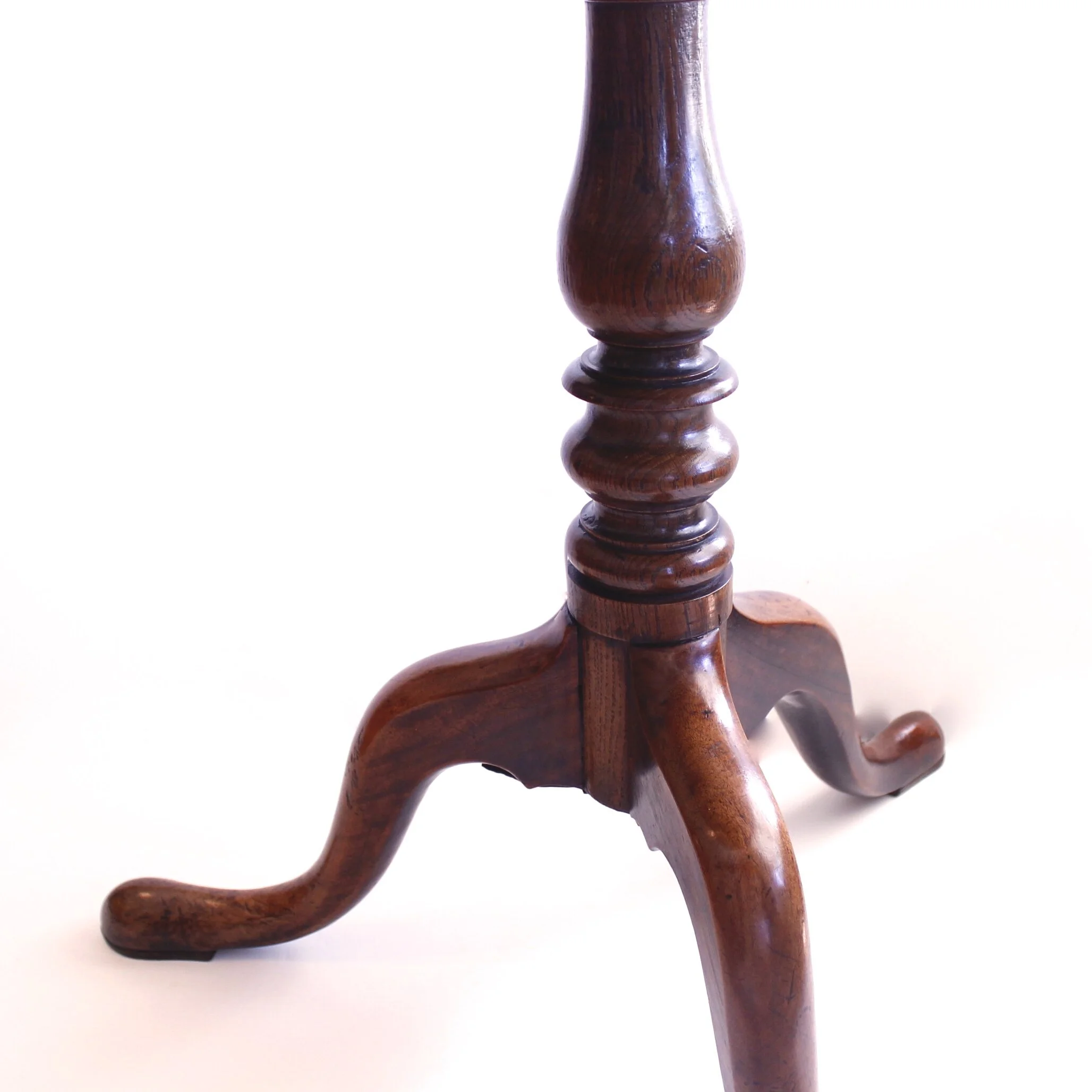 George III Provincial Figured Mahogany Tilt Top Table