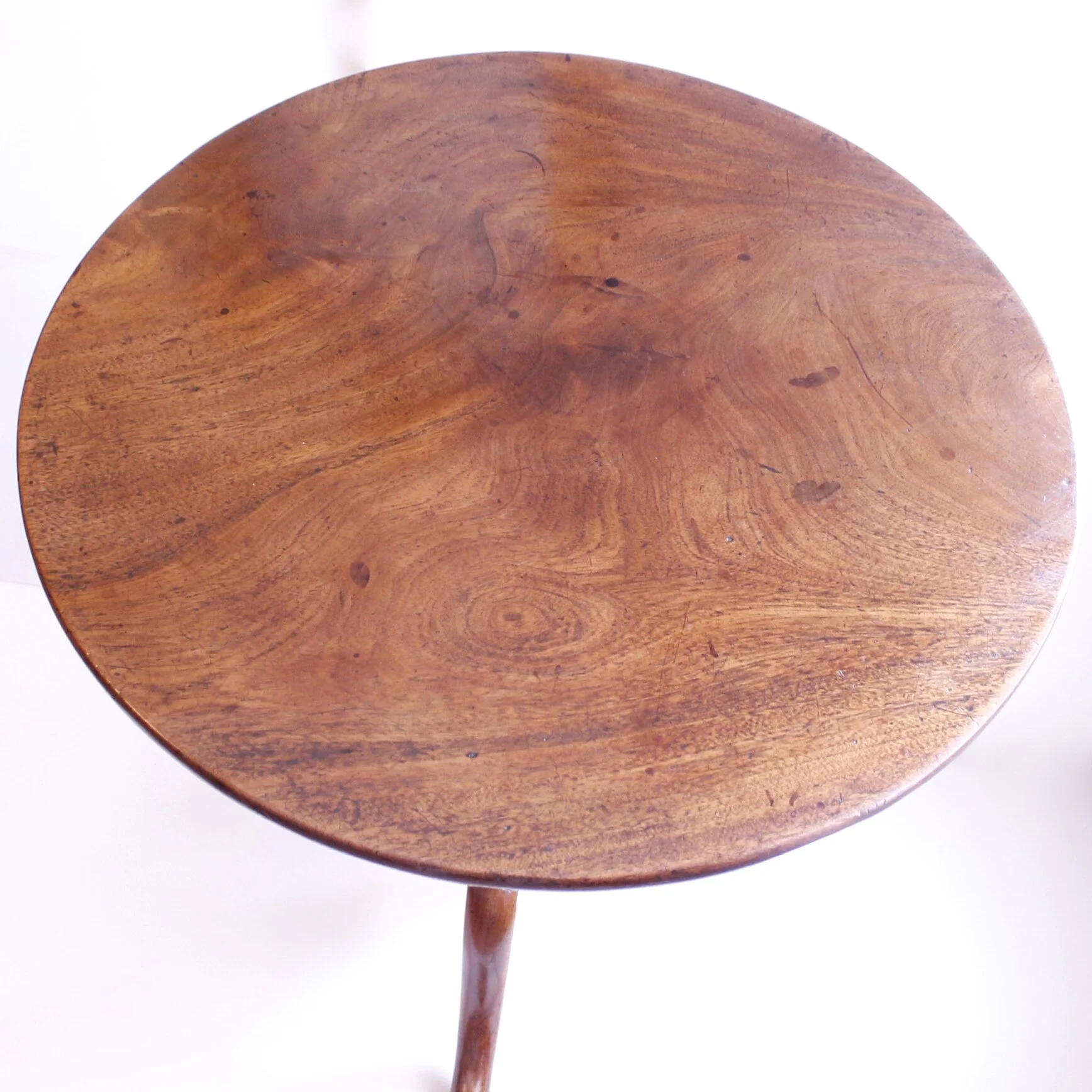 George III Provincial Figured Mahogany Tilt Top Table