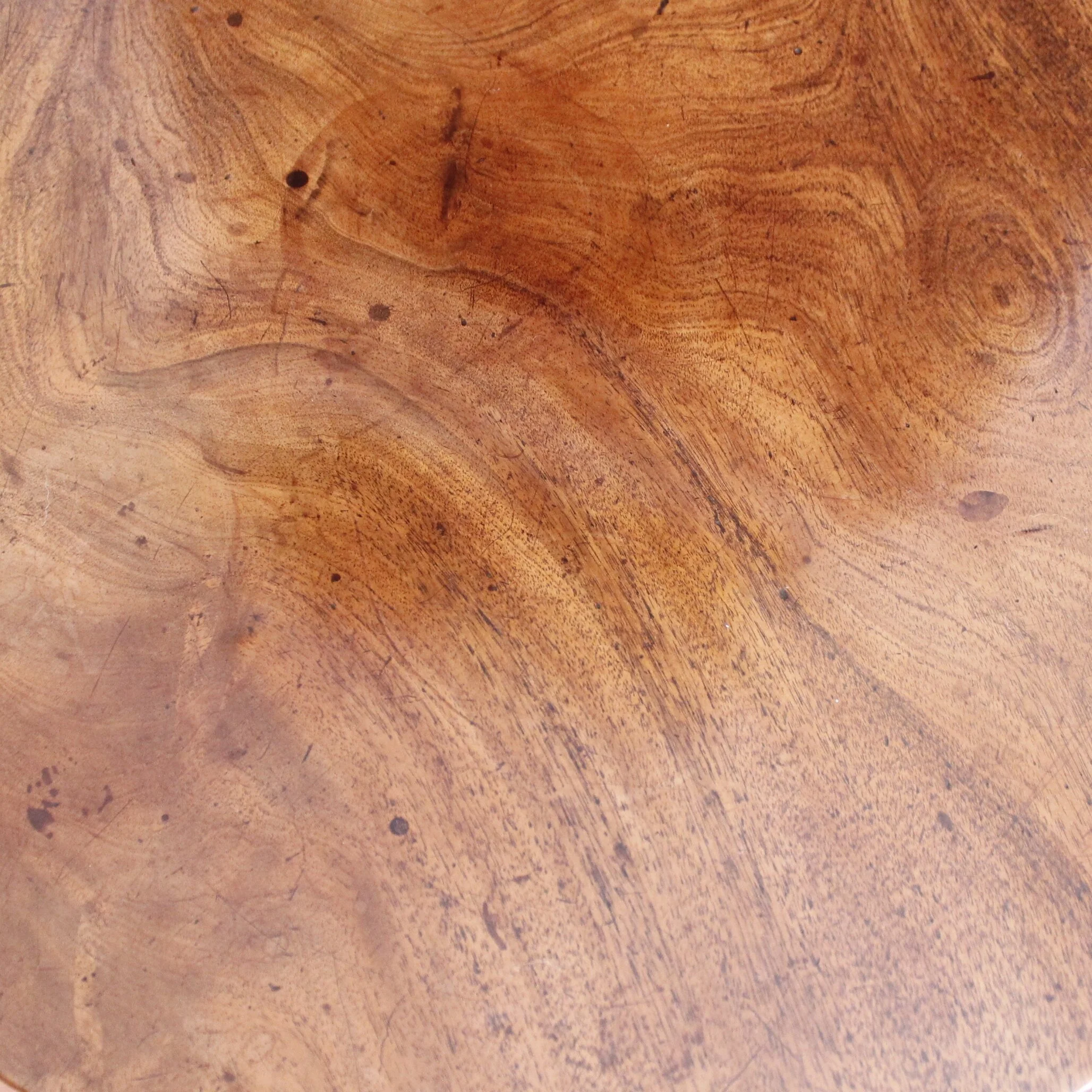 George III Provincial Figured Mahogany Tilt Top Table