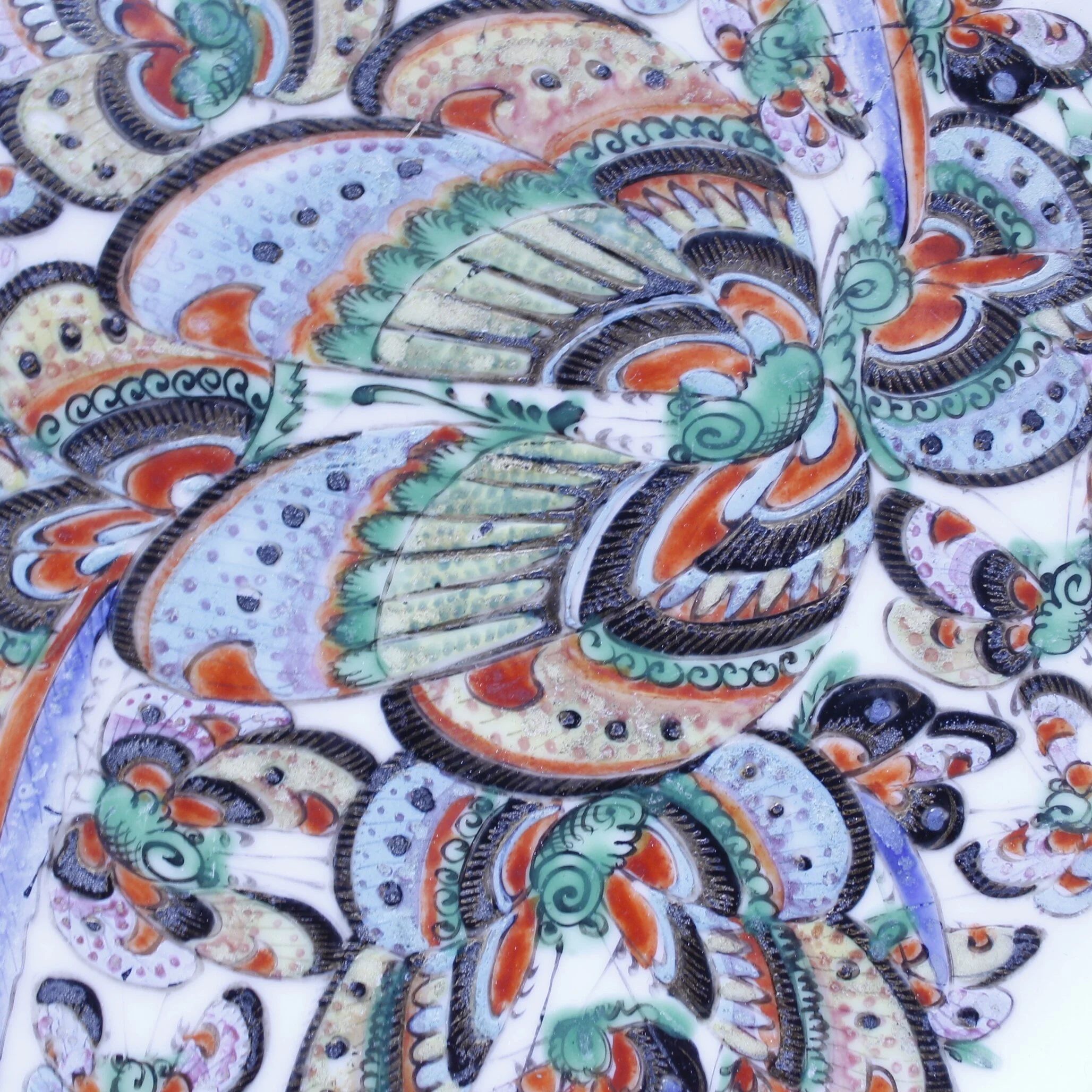 Five “Thousand Butterfly” Pattern Chinese Export Porcelain Plates