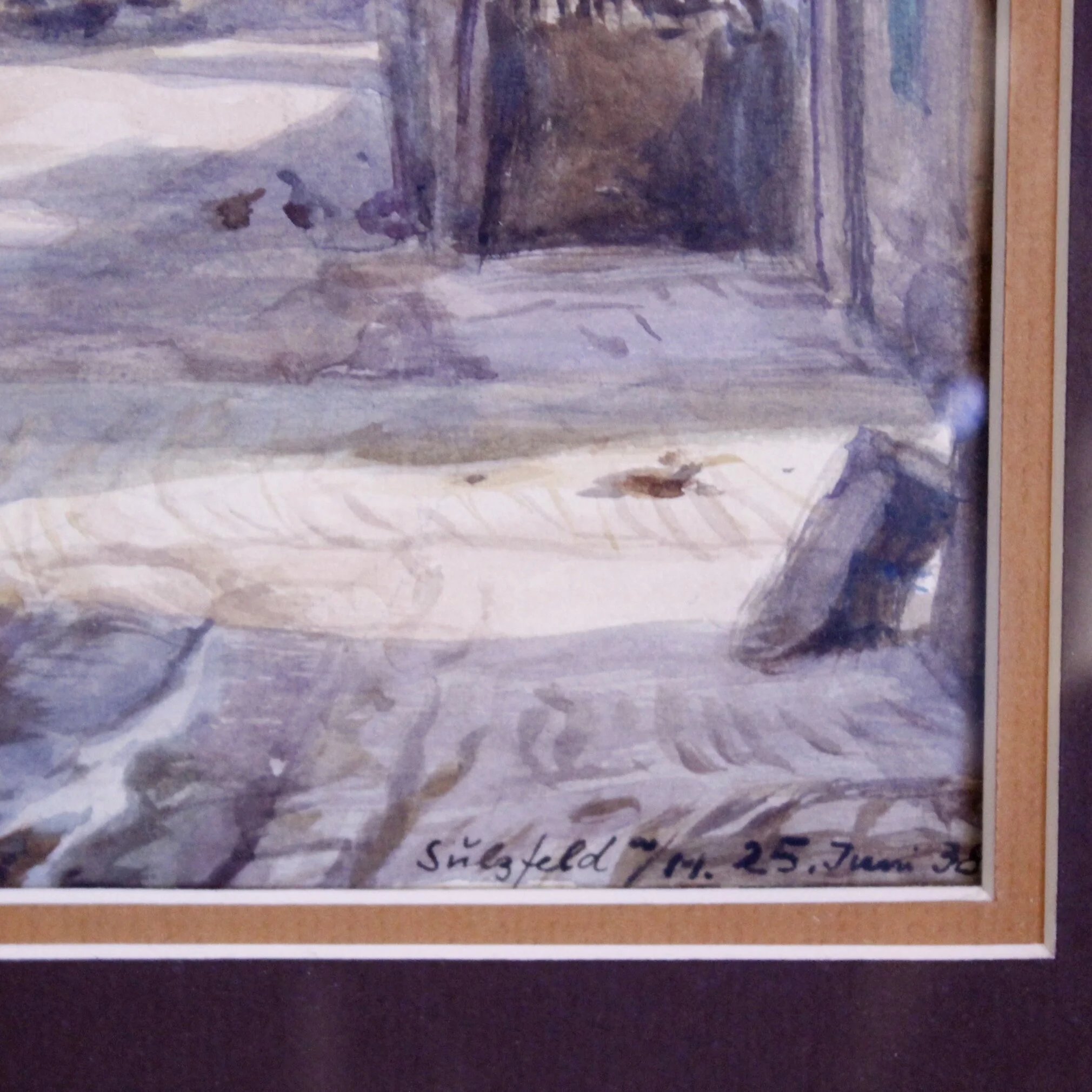 Hans Oertle, Sulzfeld, watercolor painting