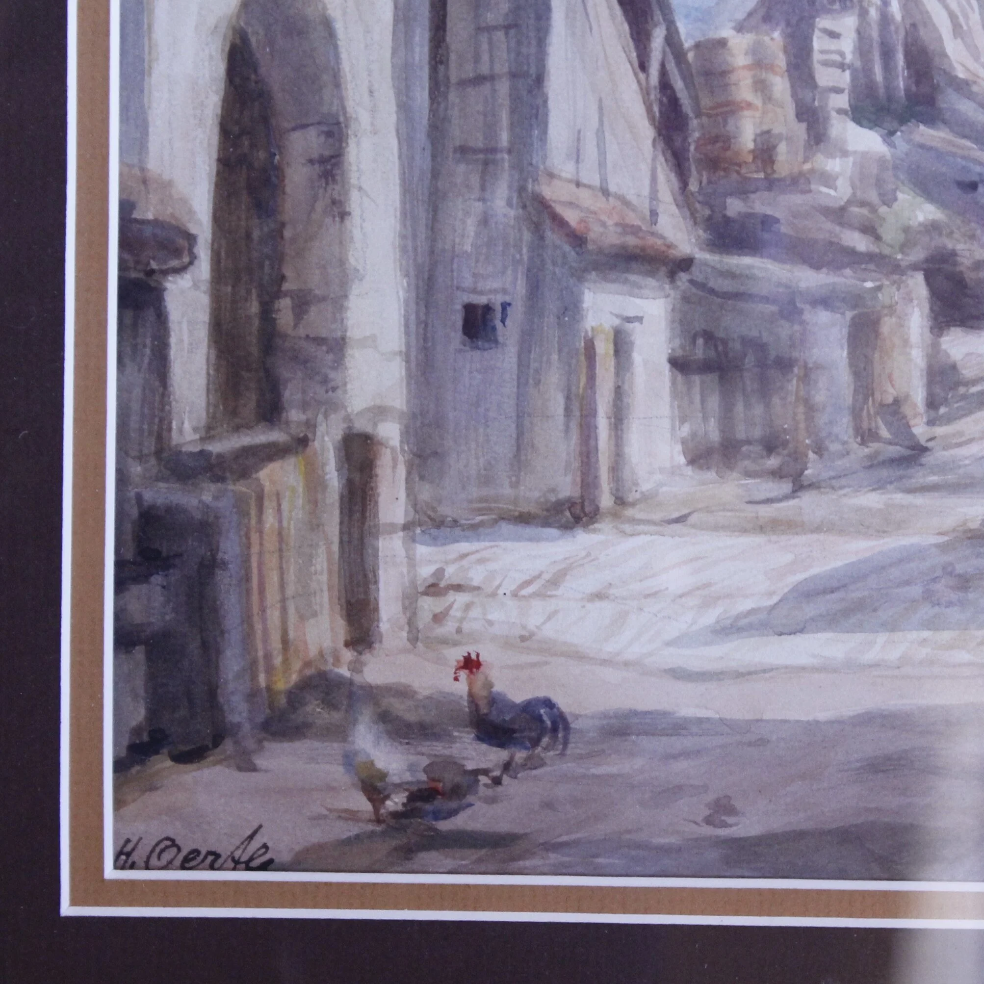 Hans Oertle, Sulzfeld, watercolor painting