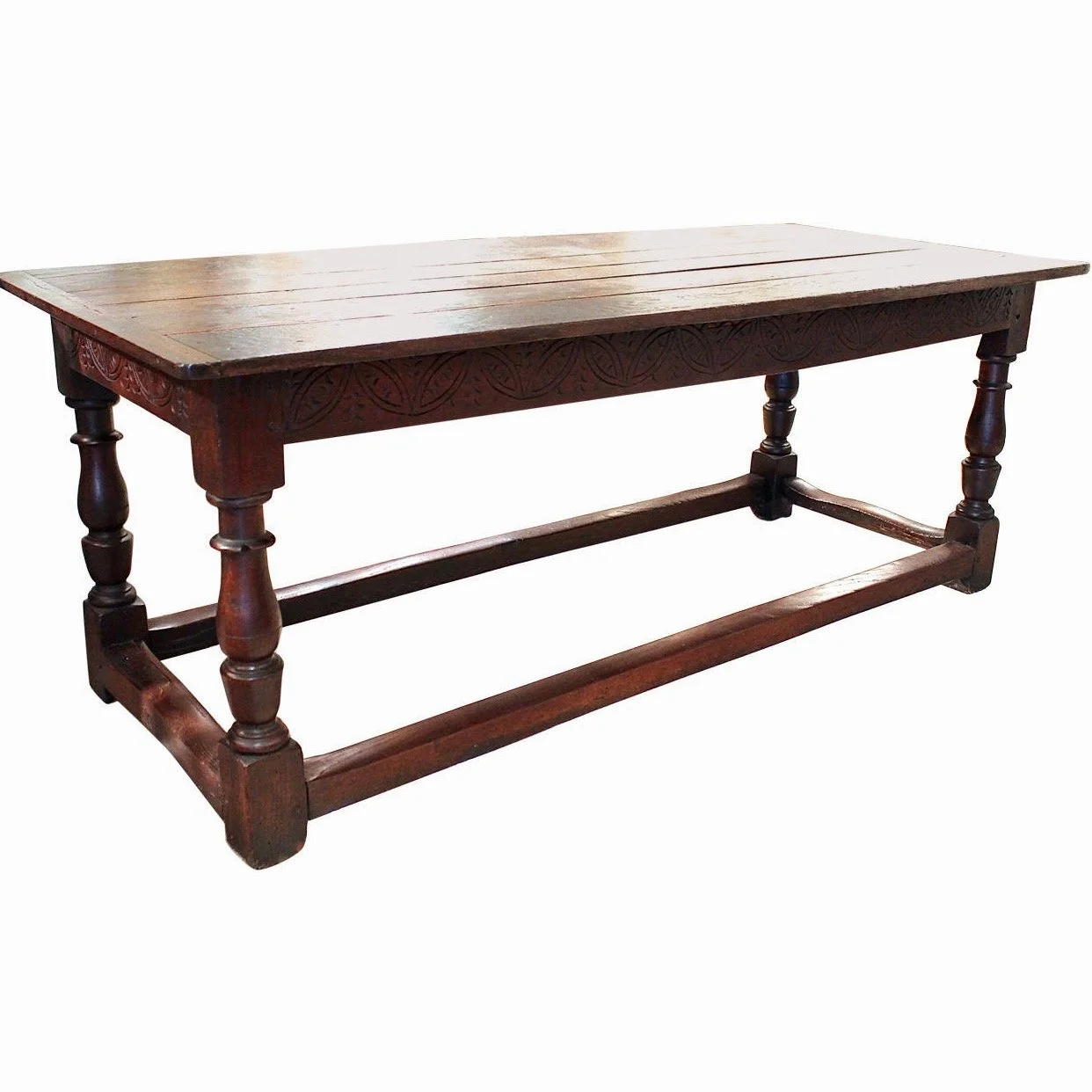 English Oak Refectory Table, Late 17th Century