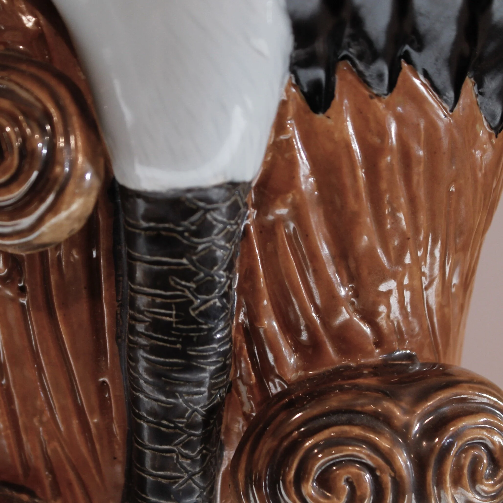 Pair of Large Chinese Porcelain Red-Crowned Cranes