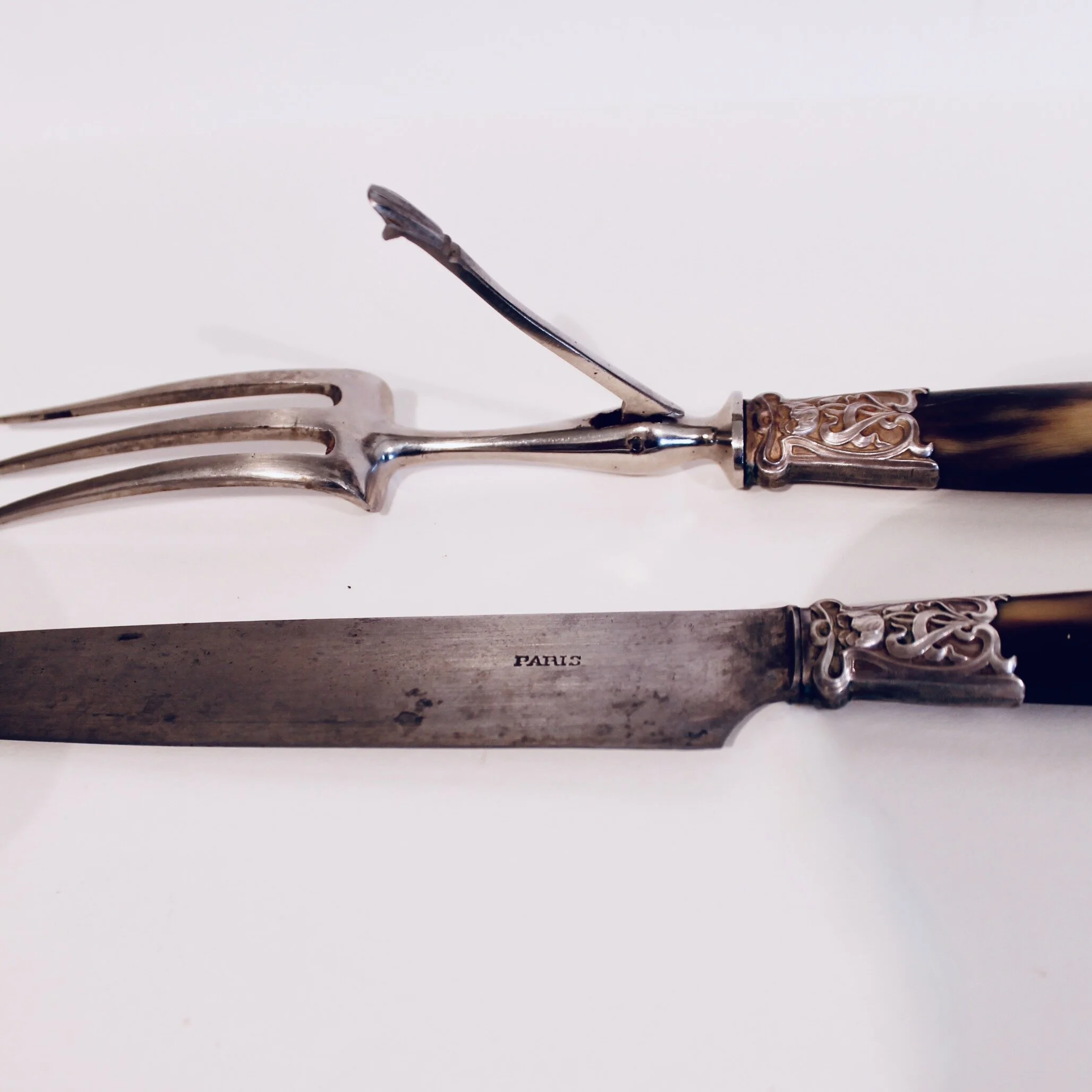 Antique Art Nouveau French Carving Set