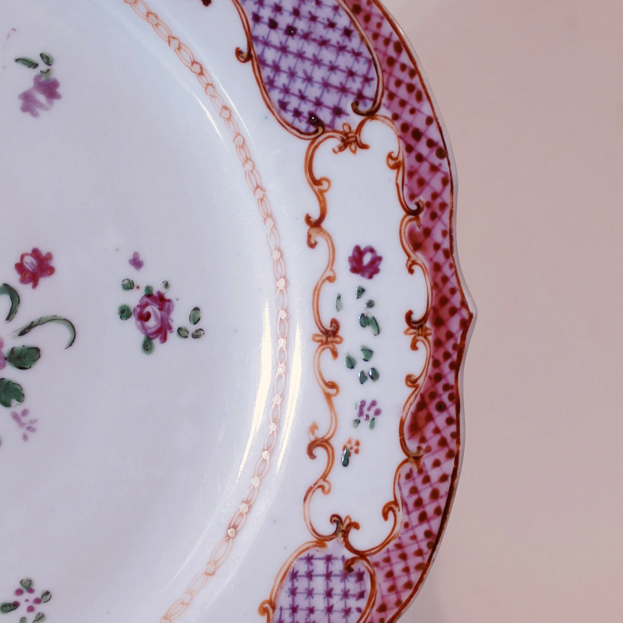 Chinese Export Famille Rose Qianlong Plate