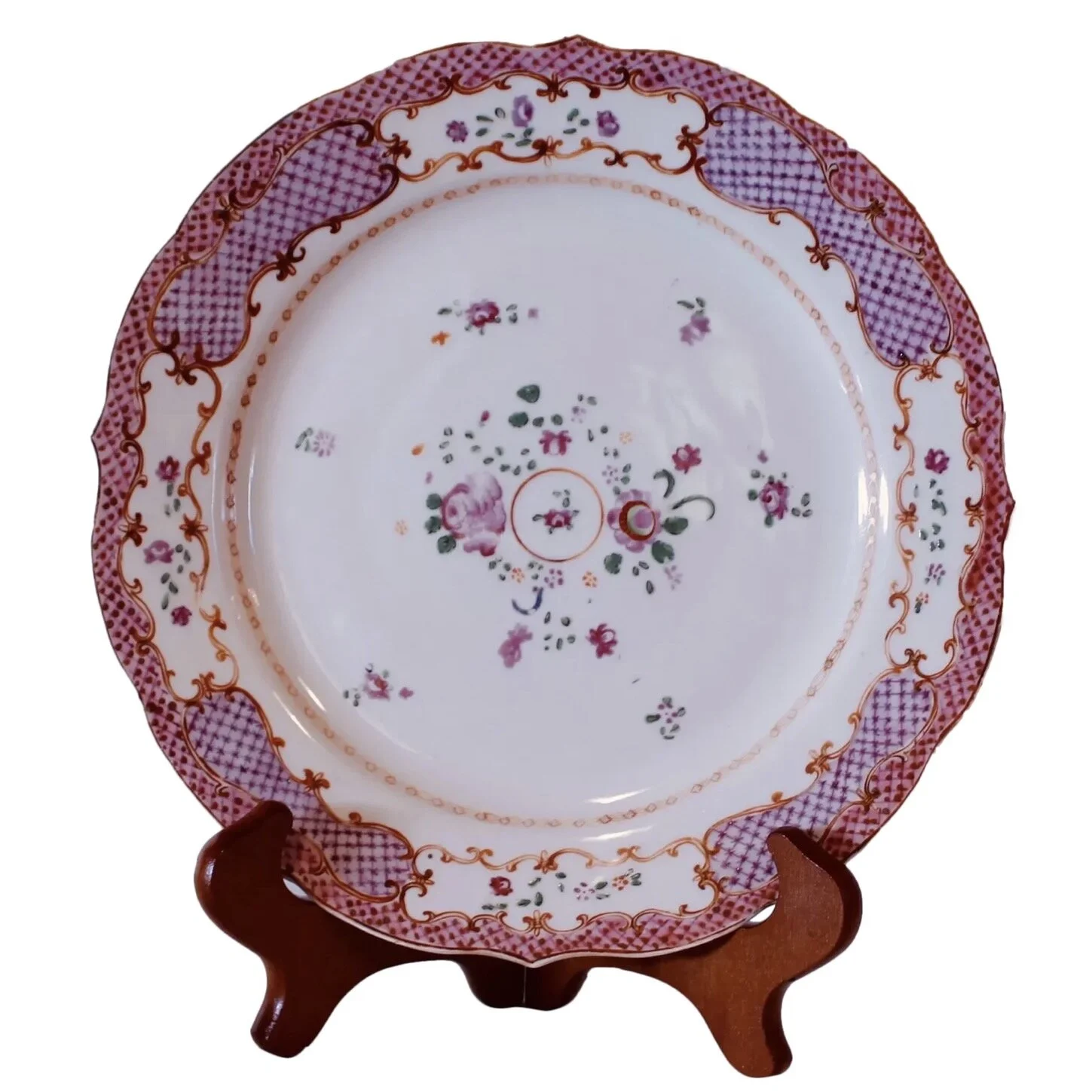 Chinese Export Famille Rose Qianlong Porcelain Plate