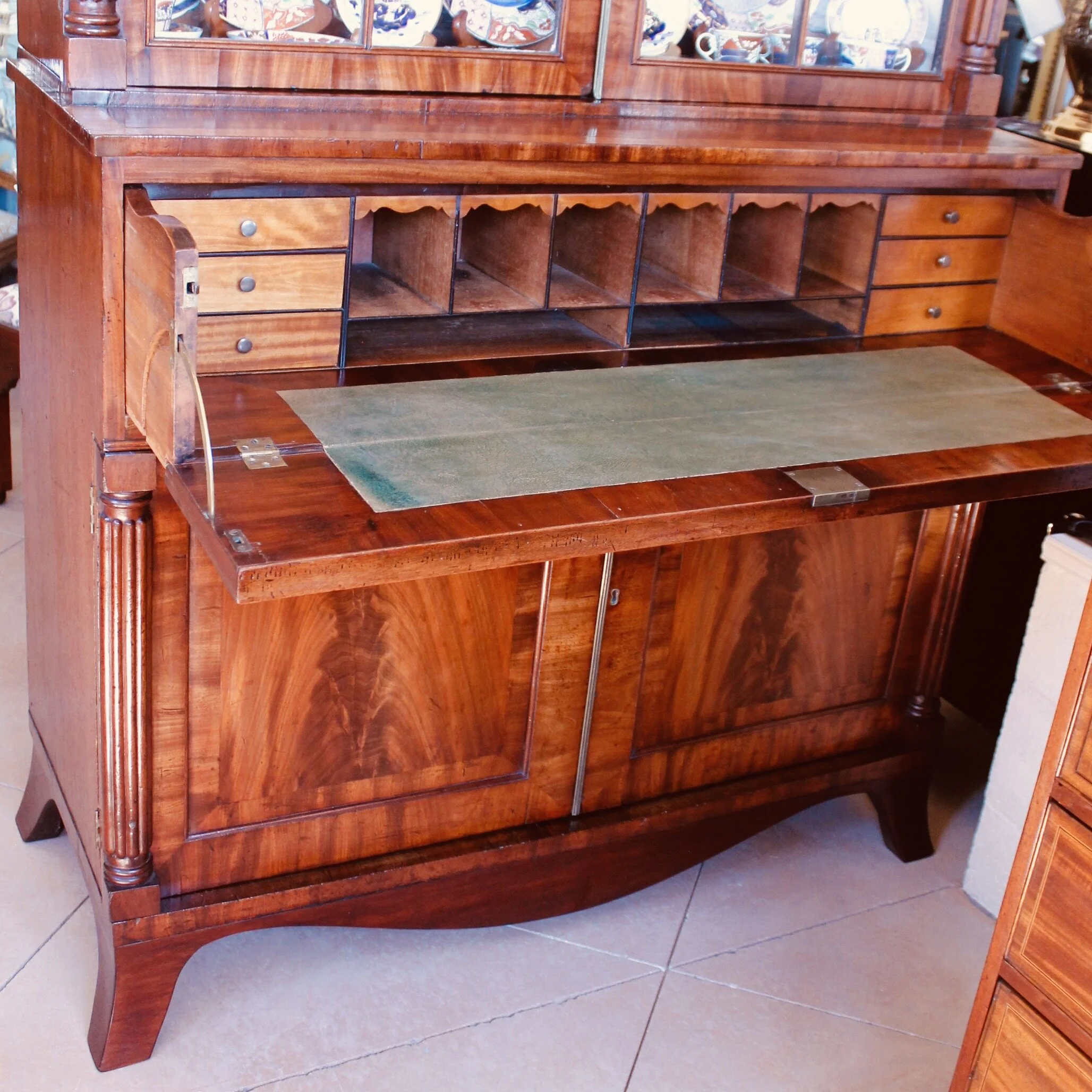 English William IV Mahogany Secretary Bookcase