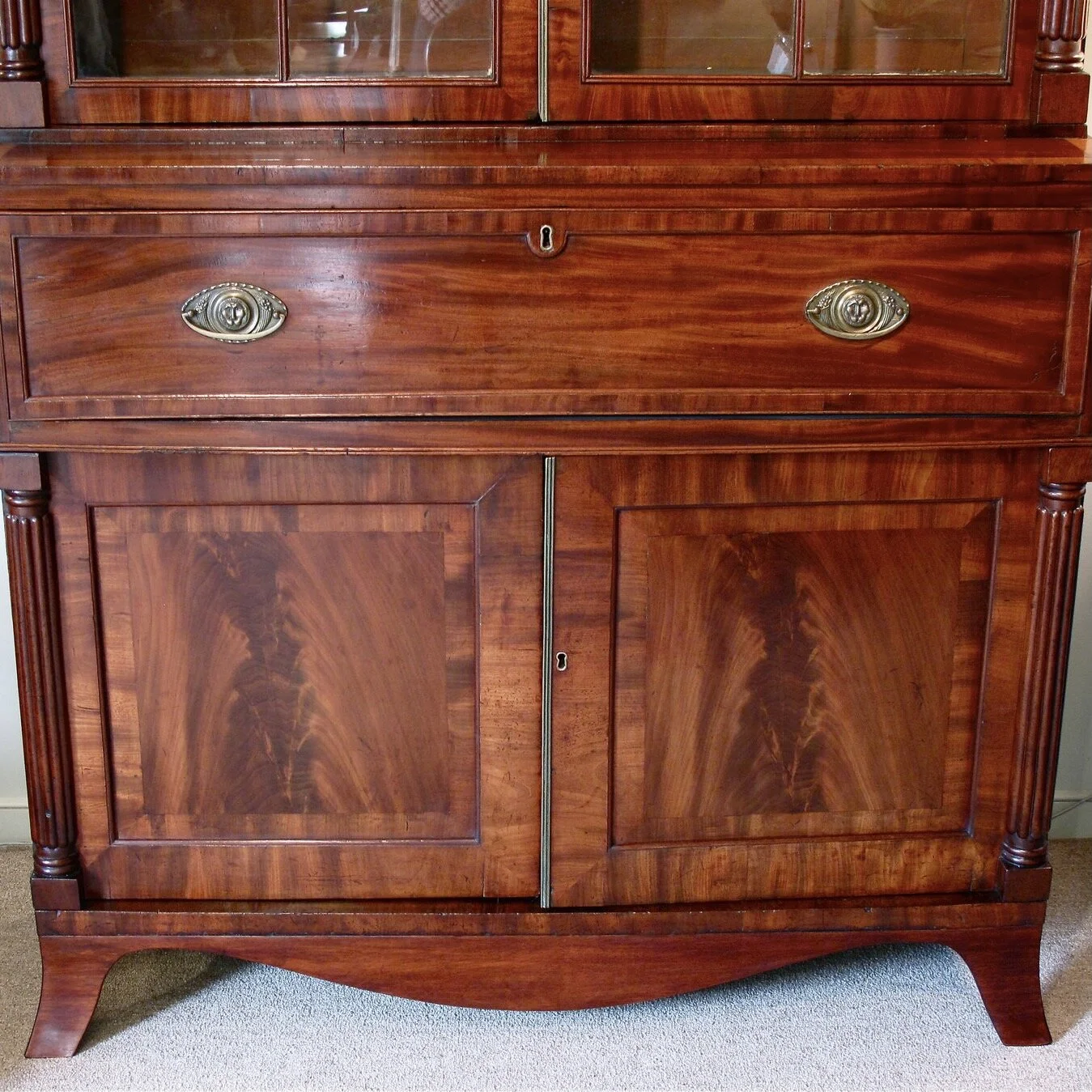 English William IV Mahogany Secretary Bookcase