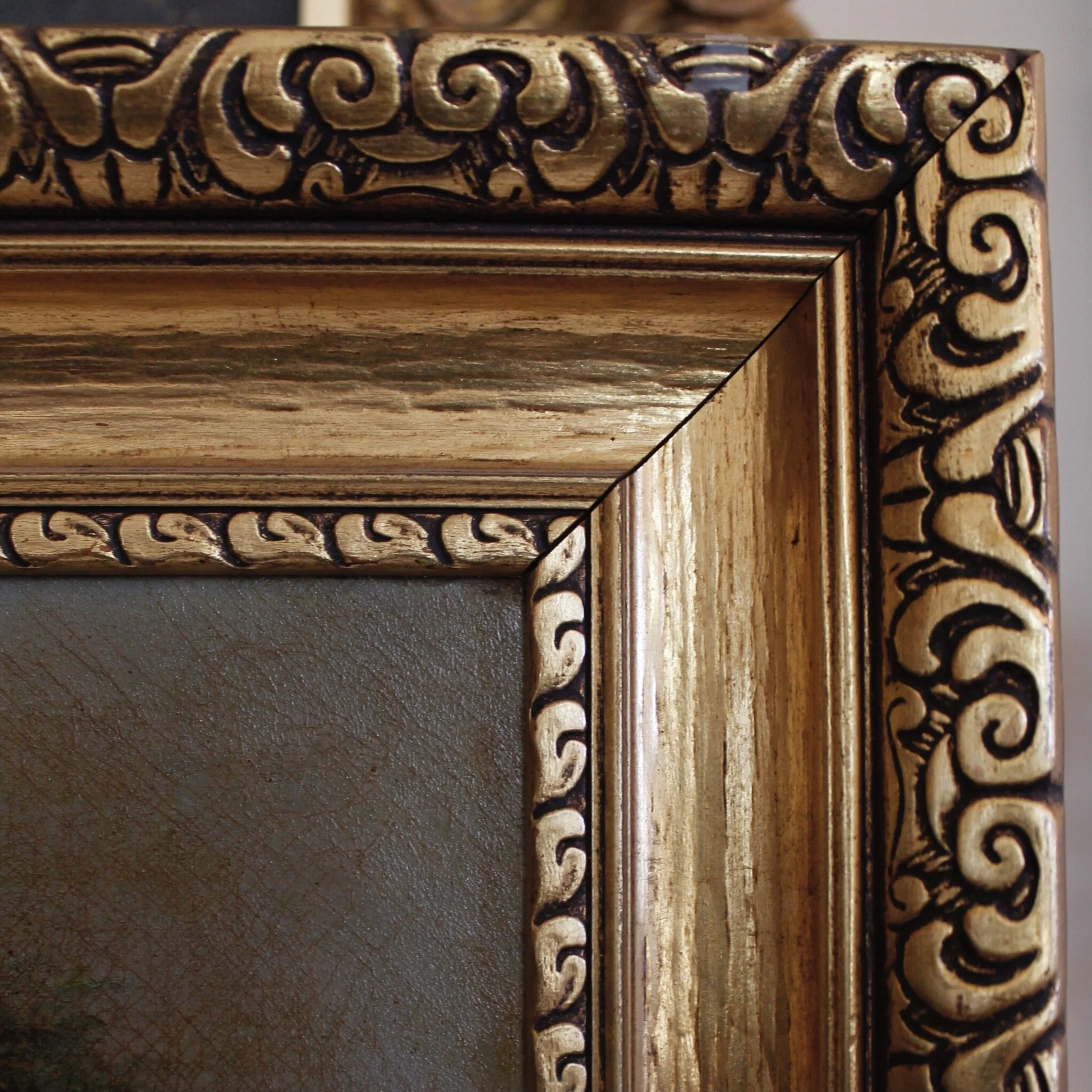 Into the Stables,” Oil on Canvas of Horses and a Stable Lad