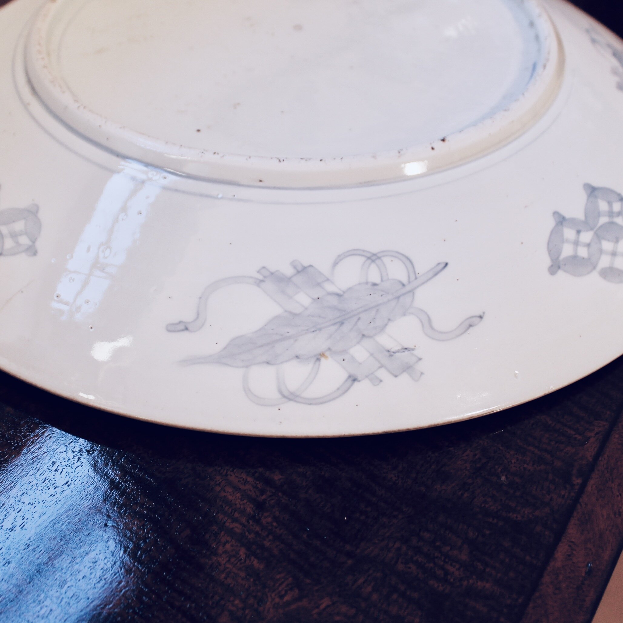 Large Antique Japanese Porcelain Meiji Period Charger