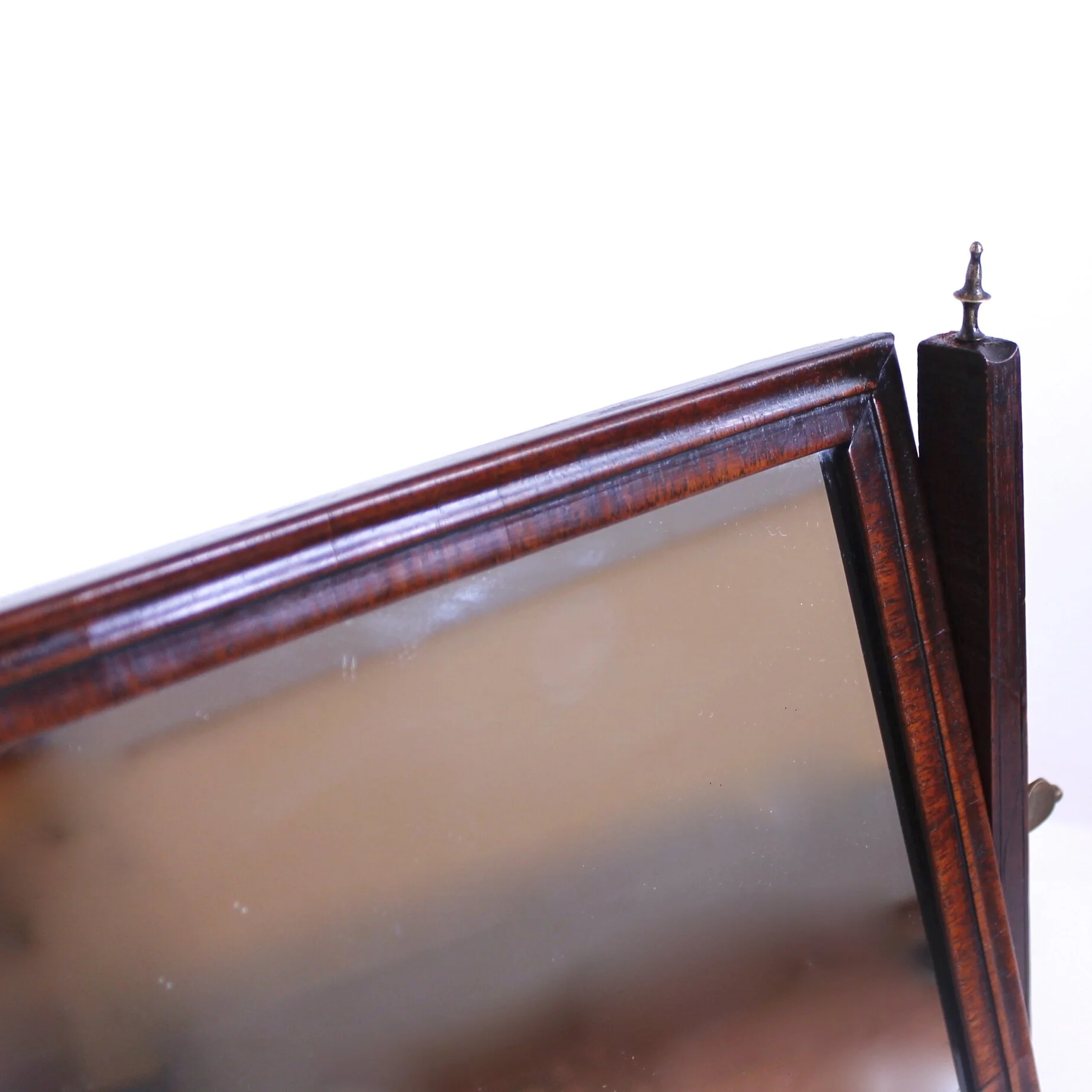 English Walnut Dressing Or Shaving Mirror, Early 19th Century