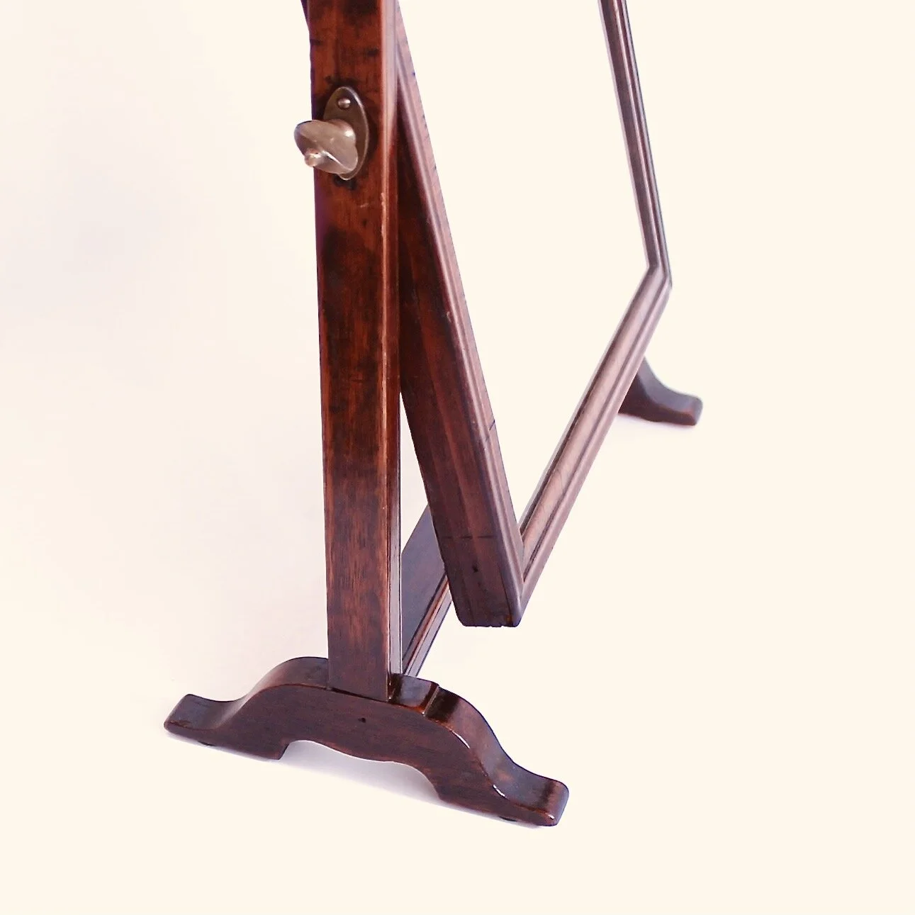 English Walnut Dressing Or Shaving Mirror, Early 19th Century