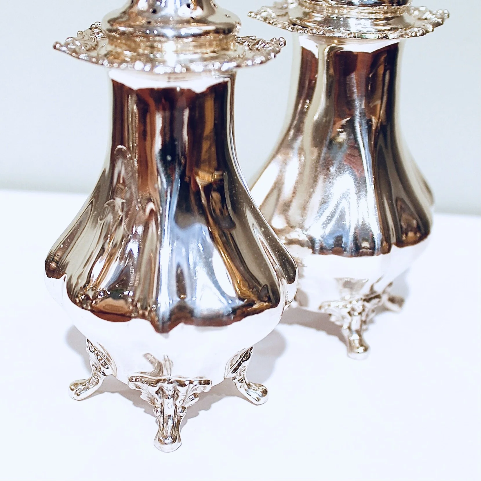  Large American Sterling Salt and Pepper Shakers by Black, Starr and Frost