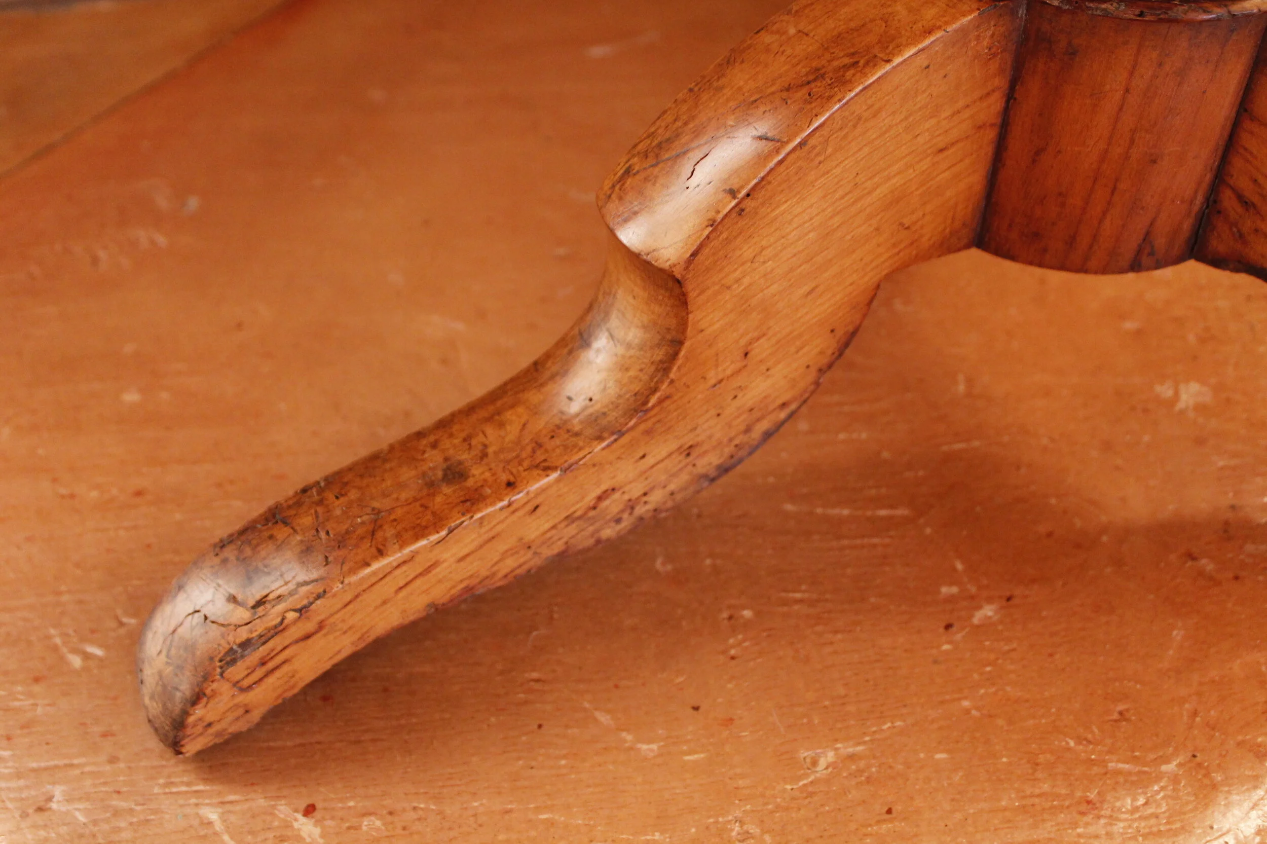 Swedish Fruitwood Serpentine Tilt Top Table, 19th Century
