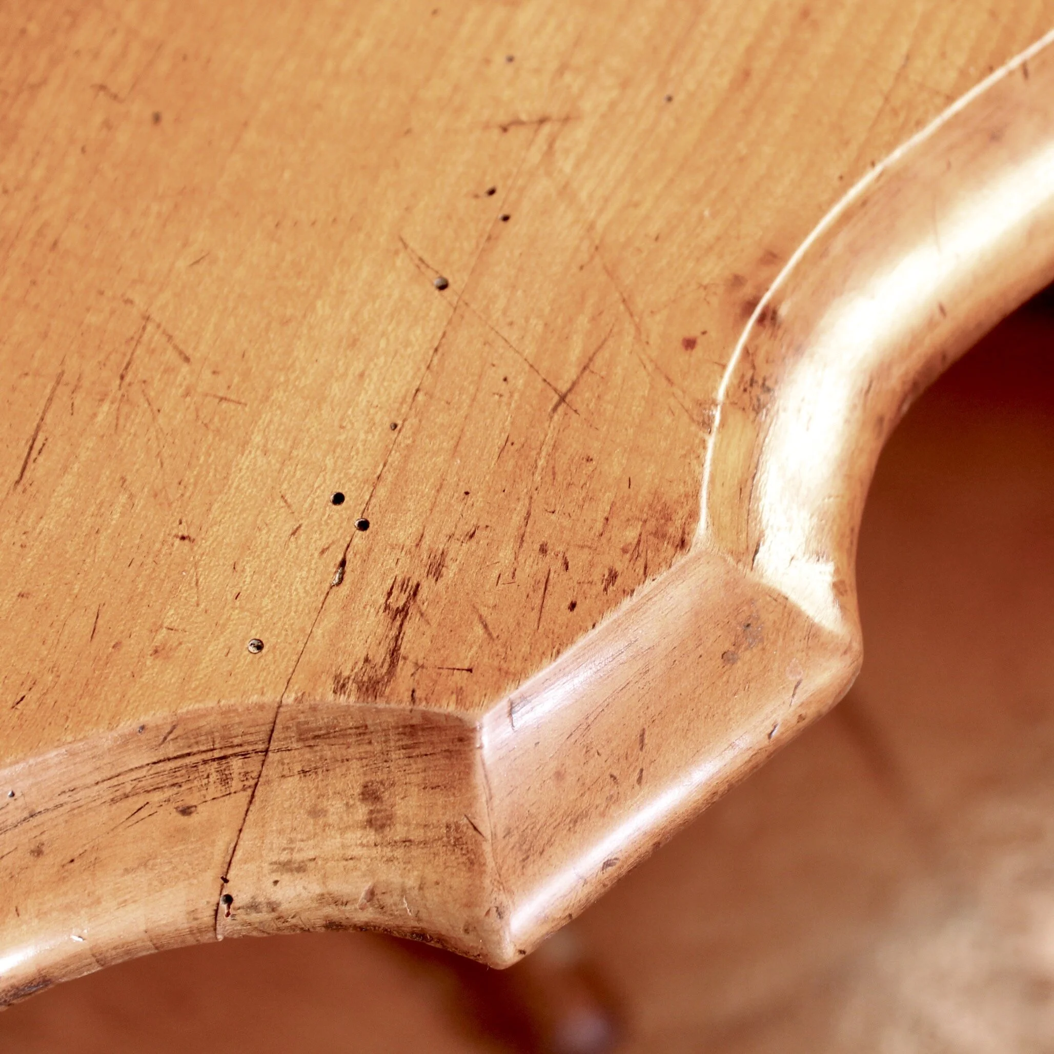 Swedish Fruitwood Serpentine Tilt Top Table, 19th Century