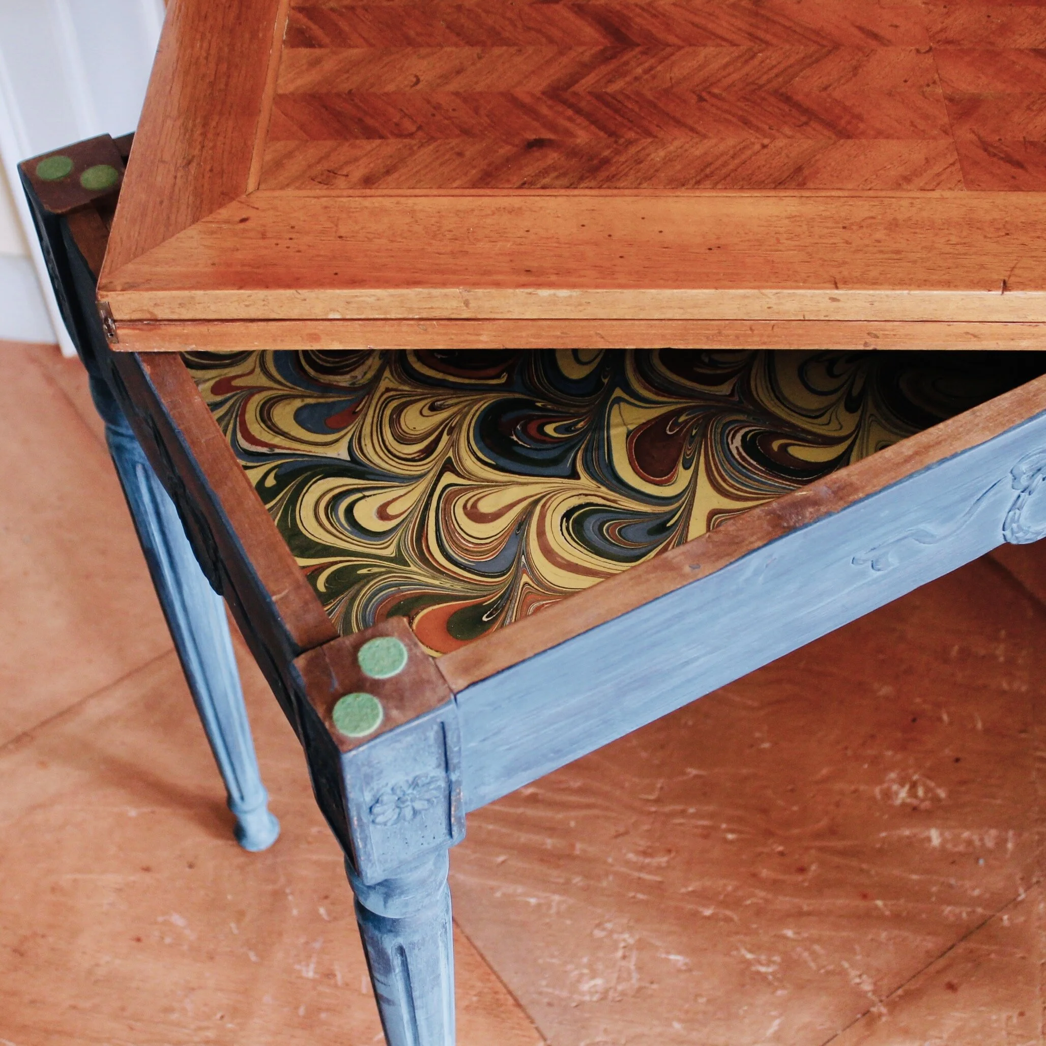 Italian Mid-Century Neoclassical Style Small Console Table / Game Table