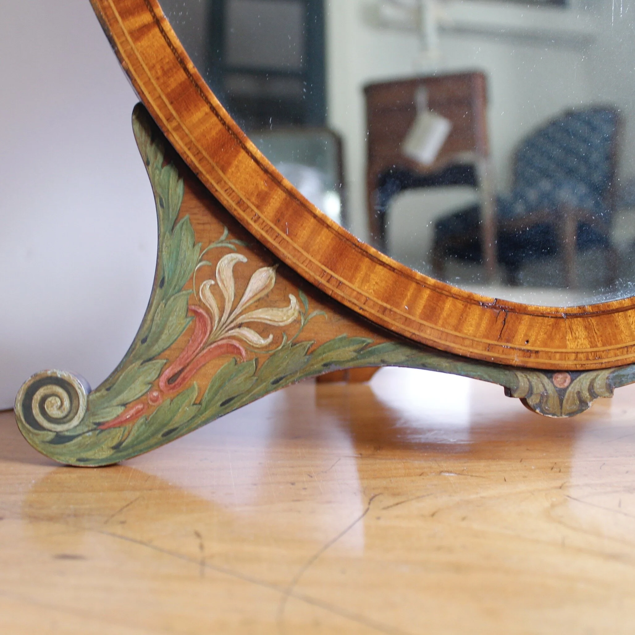 Sheraton Style Satinwood Dressing Mirror