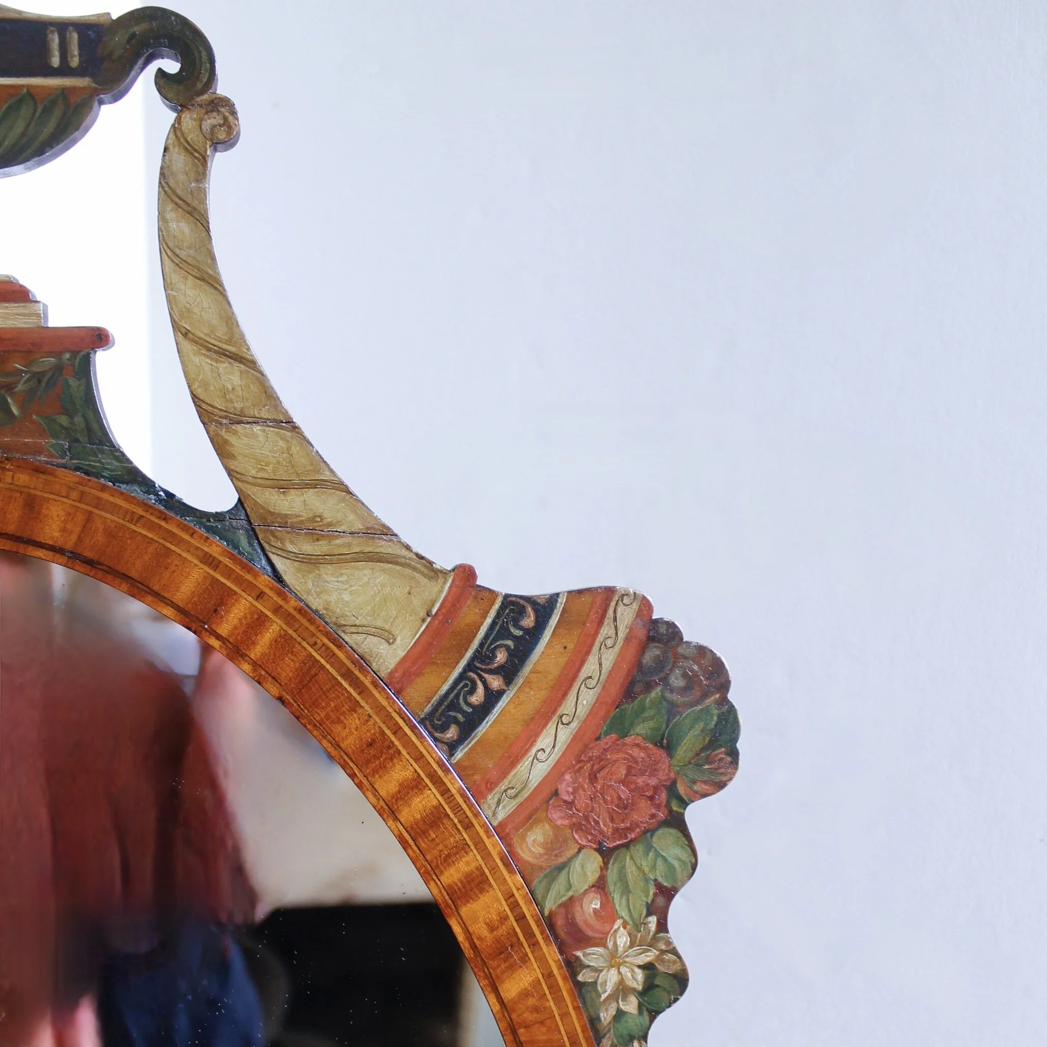 Sheraton Style Satinwood Dressing Mirror