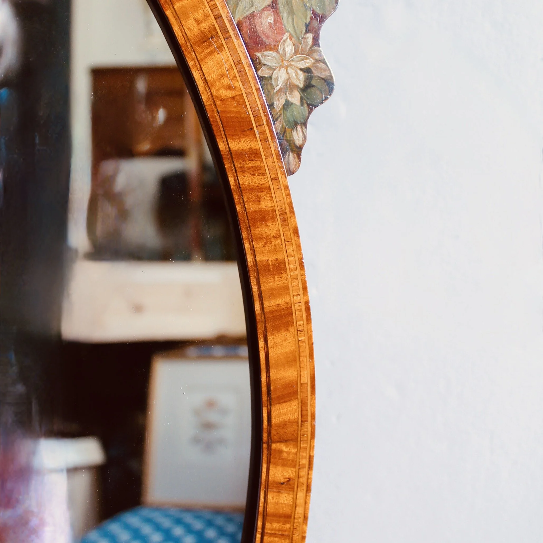 Sheraton Style Satinwood Dressing Mirror