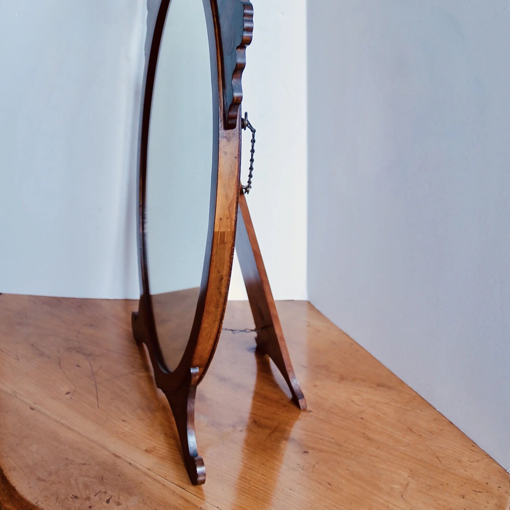 Sheraton Style Satinwood Dressing Mirror