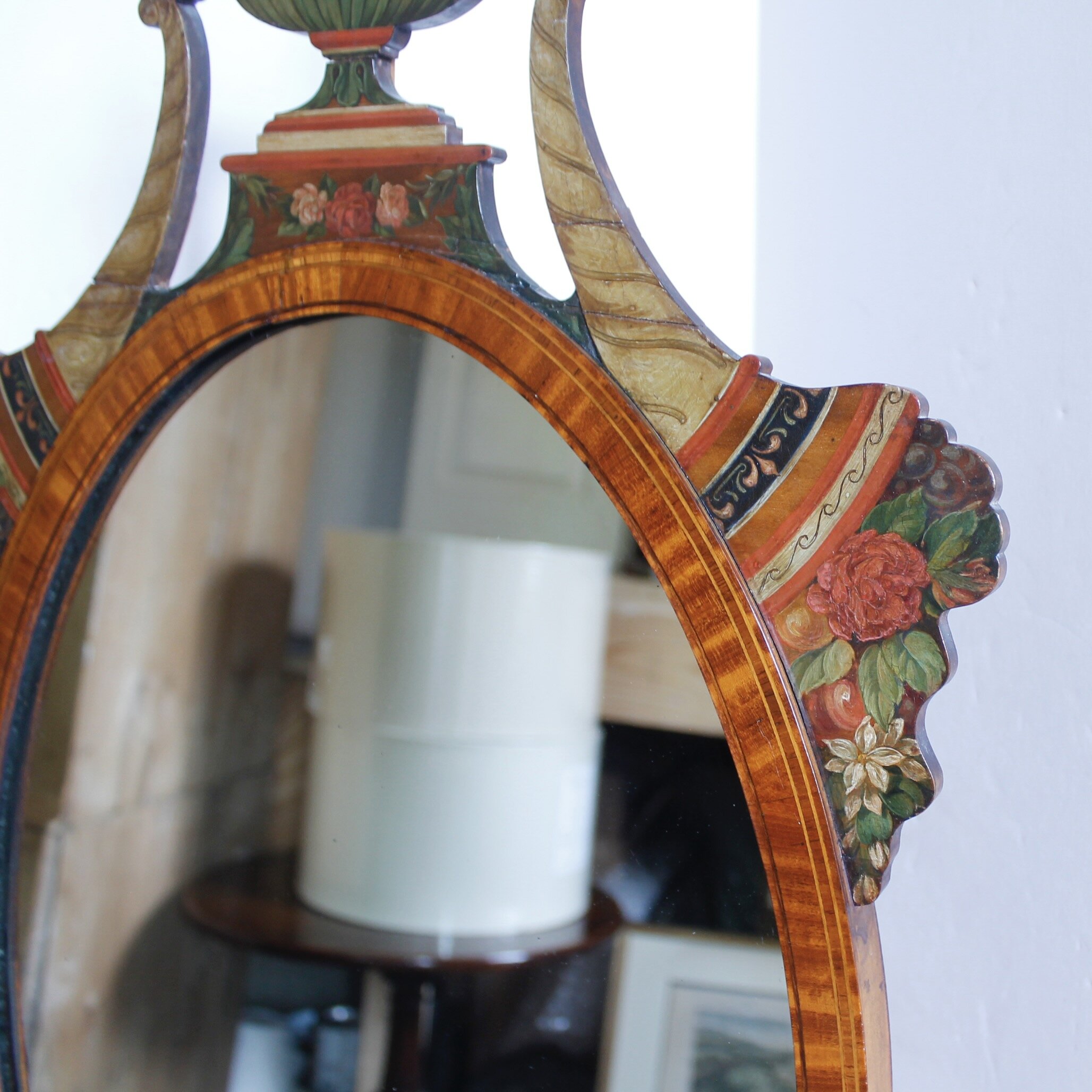 Sheraton Style Satinwood Dressing Mirror