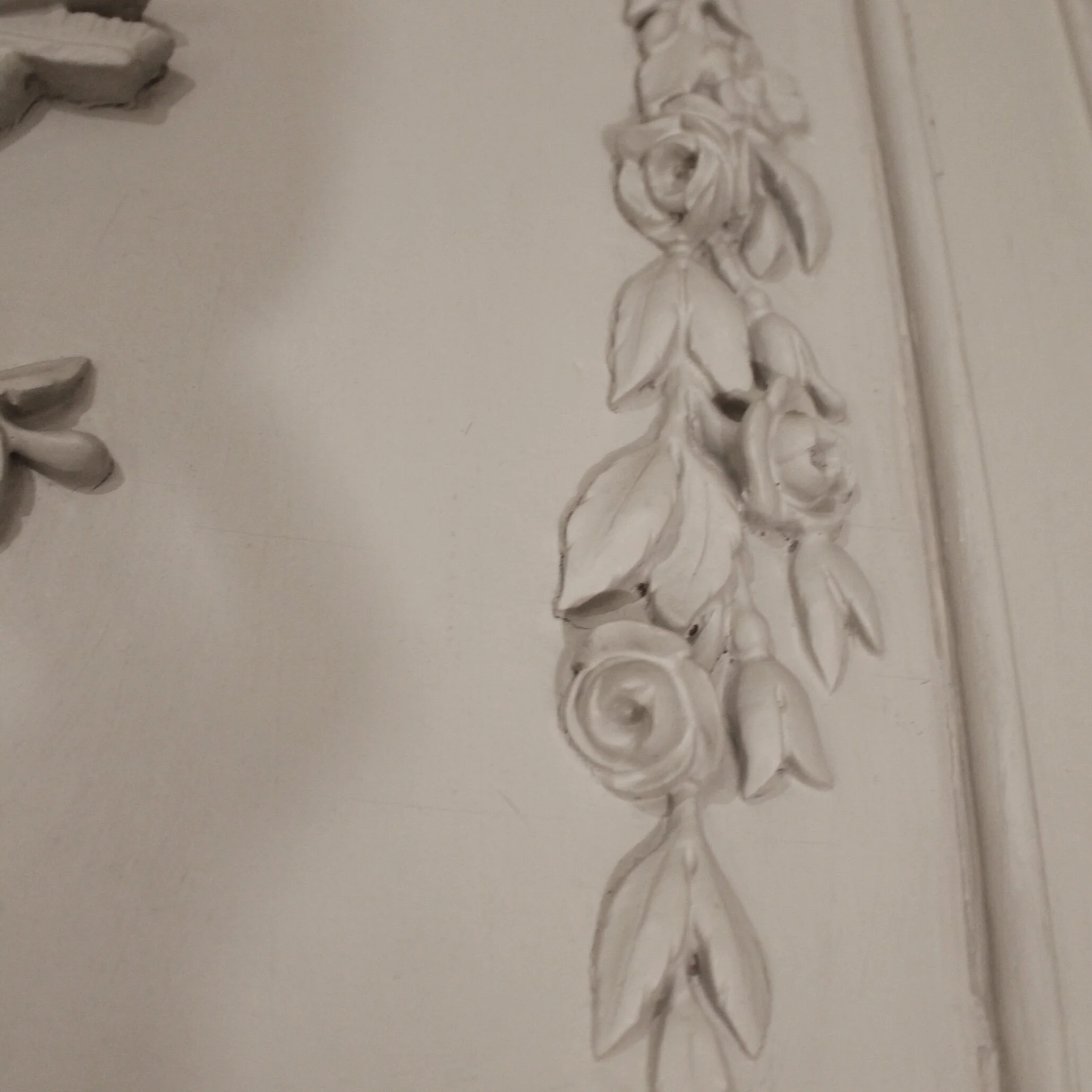 Grey Painted Louis XVI Style French Trumeau Mirror