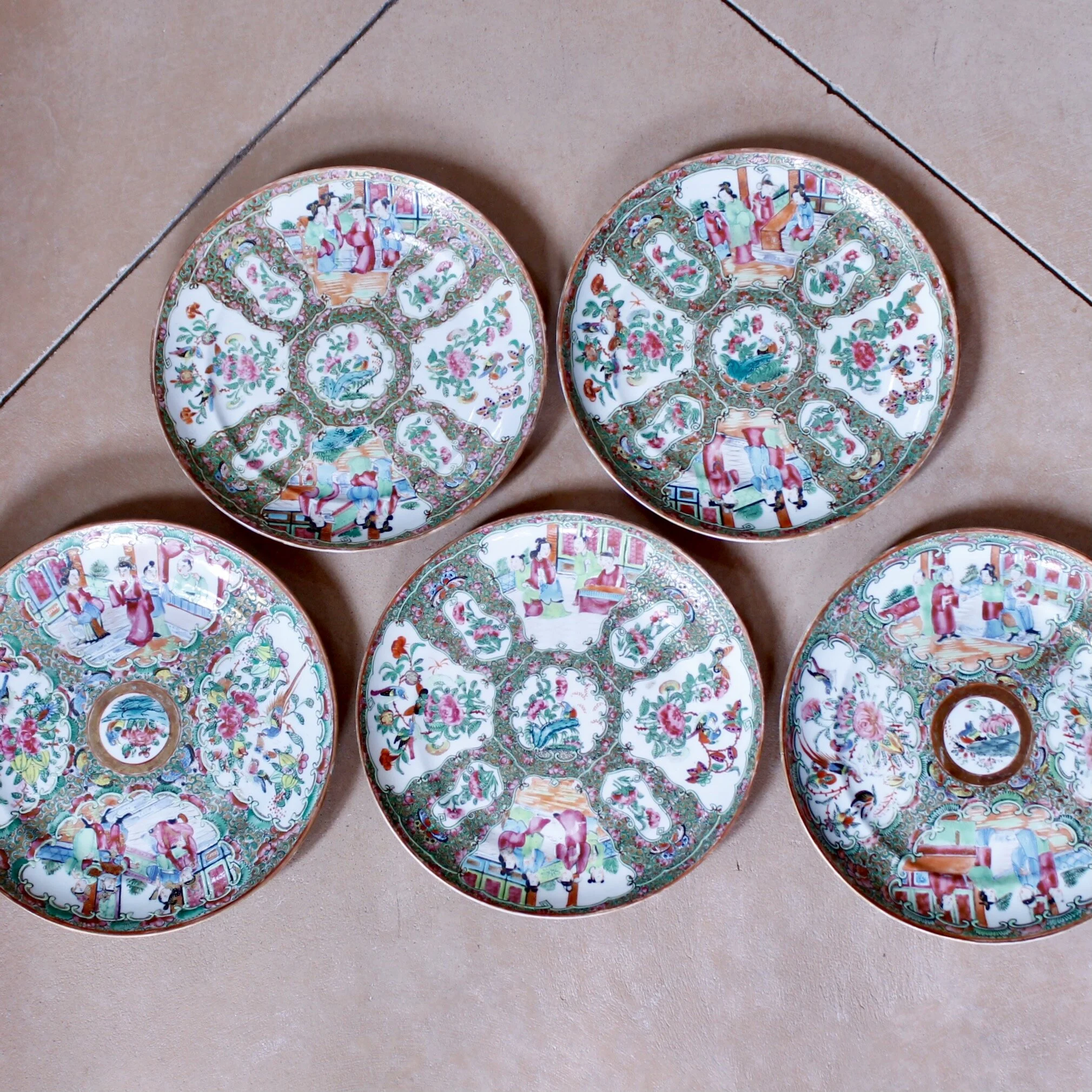 Rose Medallion Plates