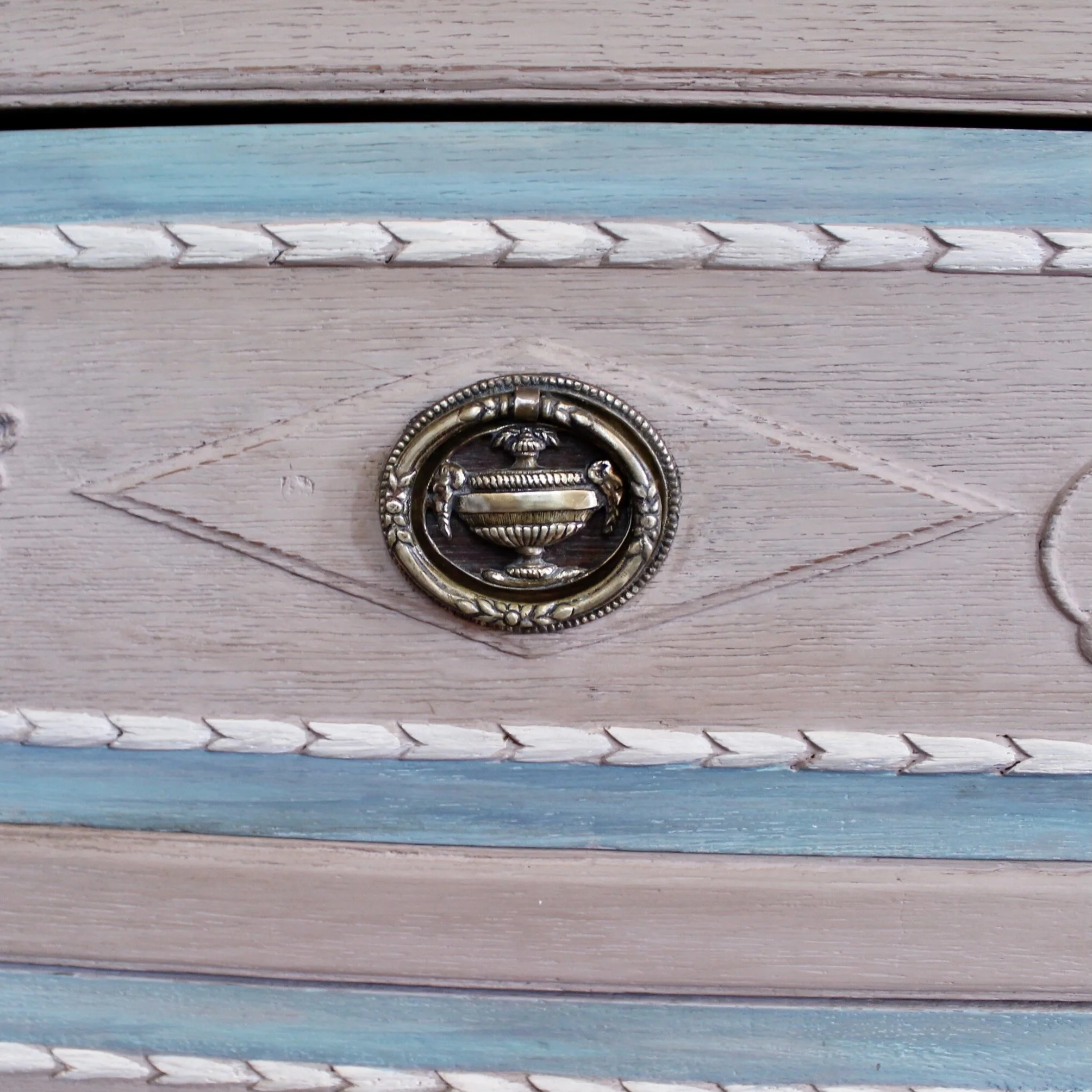 Fine North Italian Carved and Painted Neoclassical Period Commode