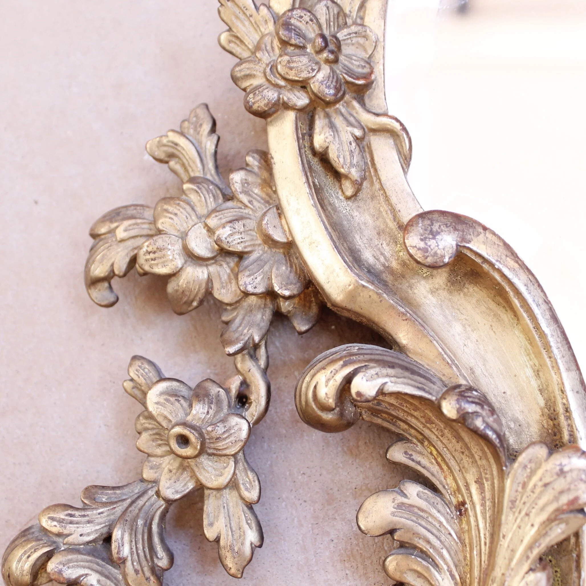 Small French Rococo Giltwood Mirror, 19th Century