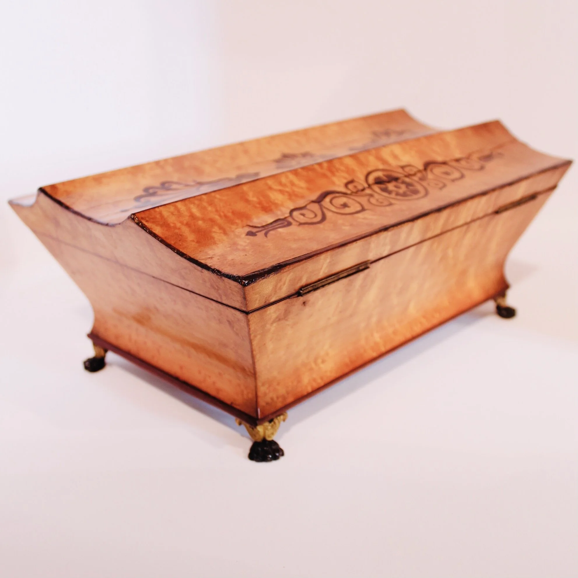 English Regency Period Bird’s Eye Maple Marquetry Box