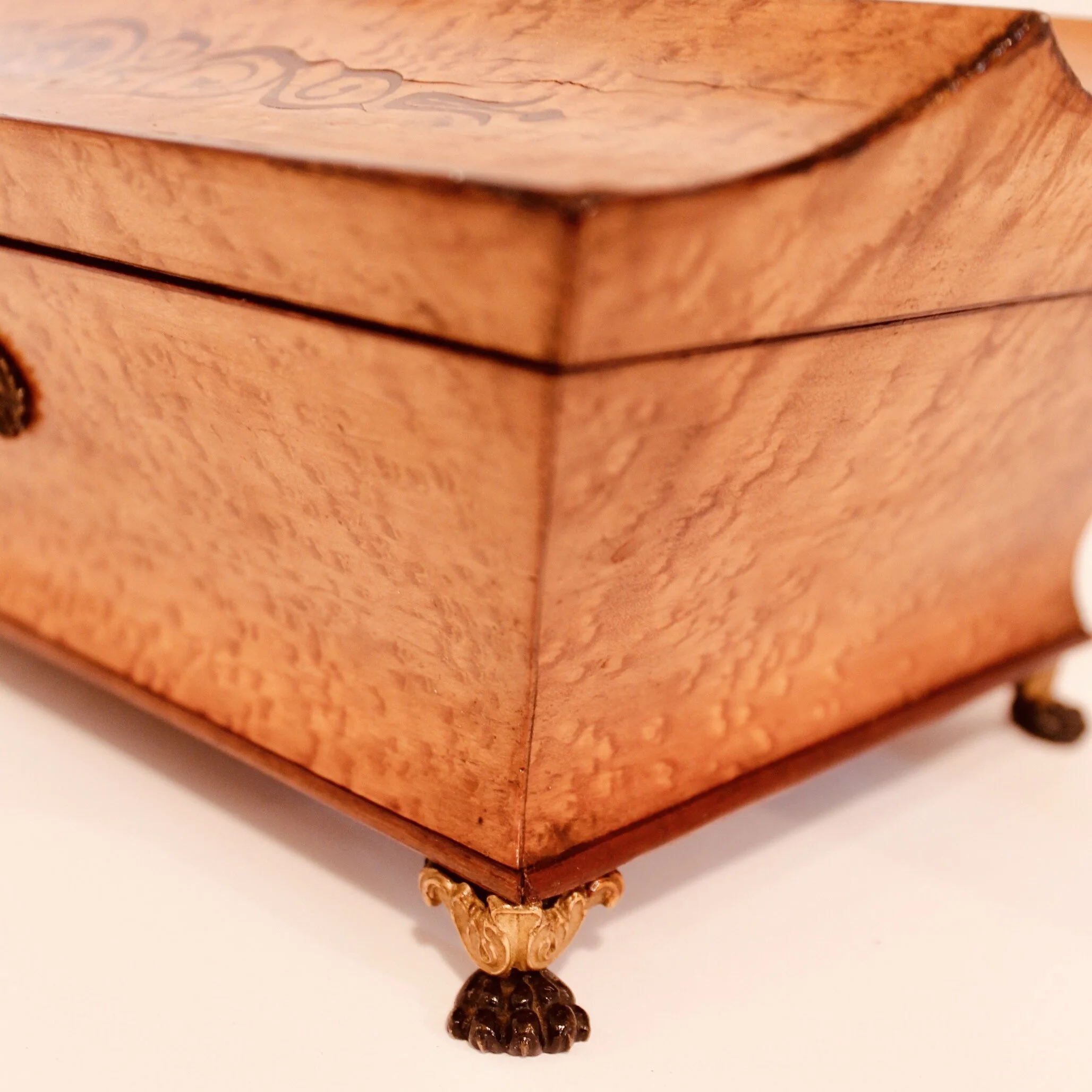 English Regency Period Bird’s Eye Maple Marquetry Box