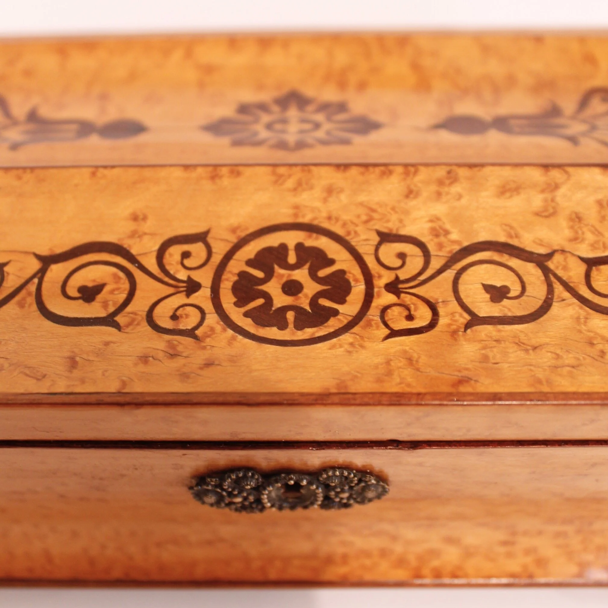 English Regency Period Bird’s Eye Maple Marquetry Box