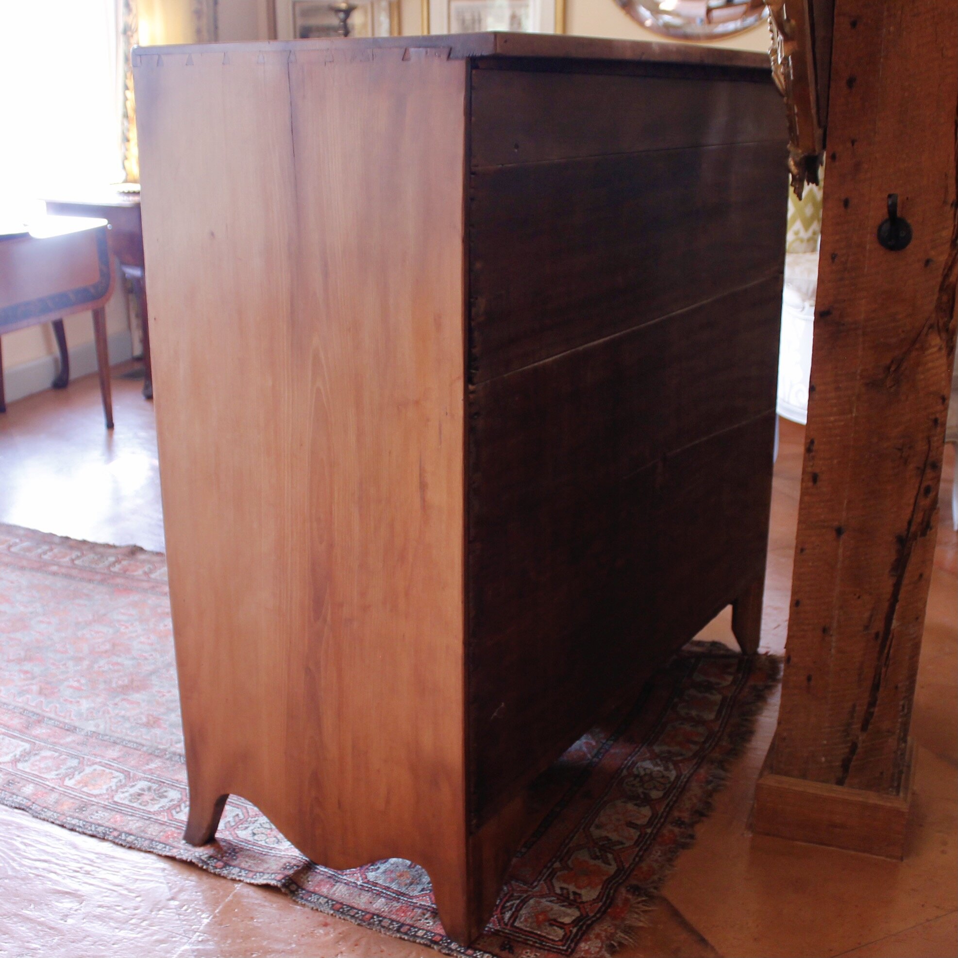 American Mid-Atlantic Diamond Inlaid Federal Chest of Drawers