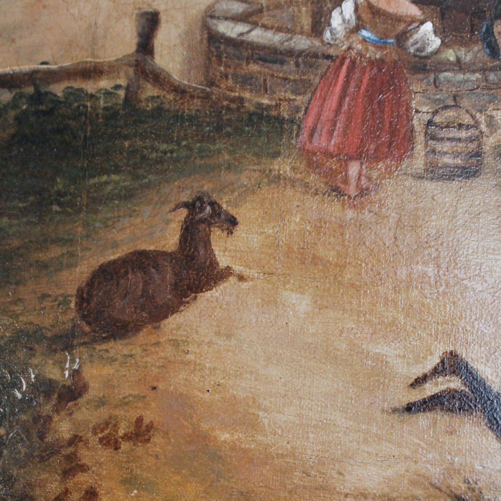 “Village Festival,” Continental Oil on Canvas, 19th Century