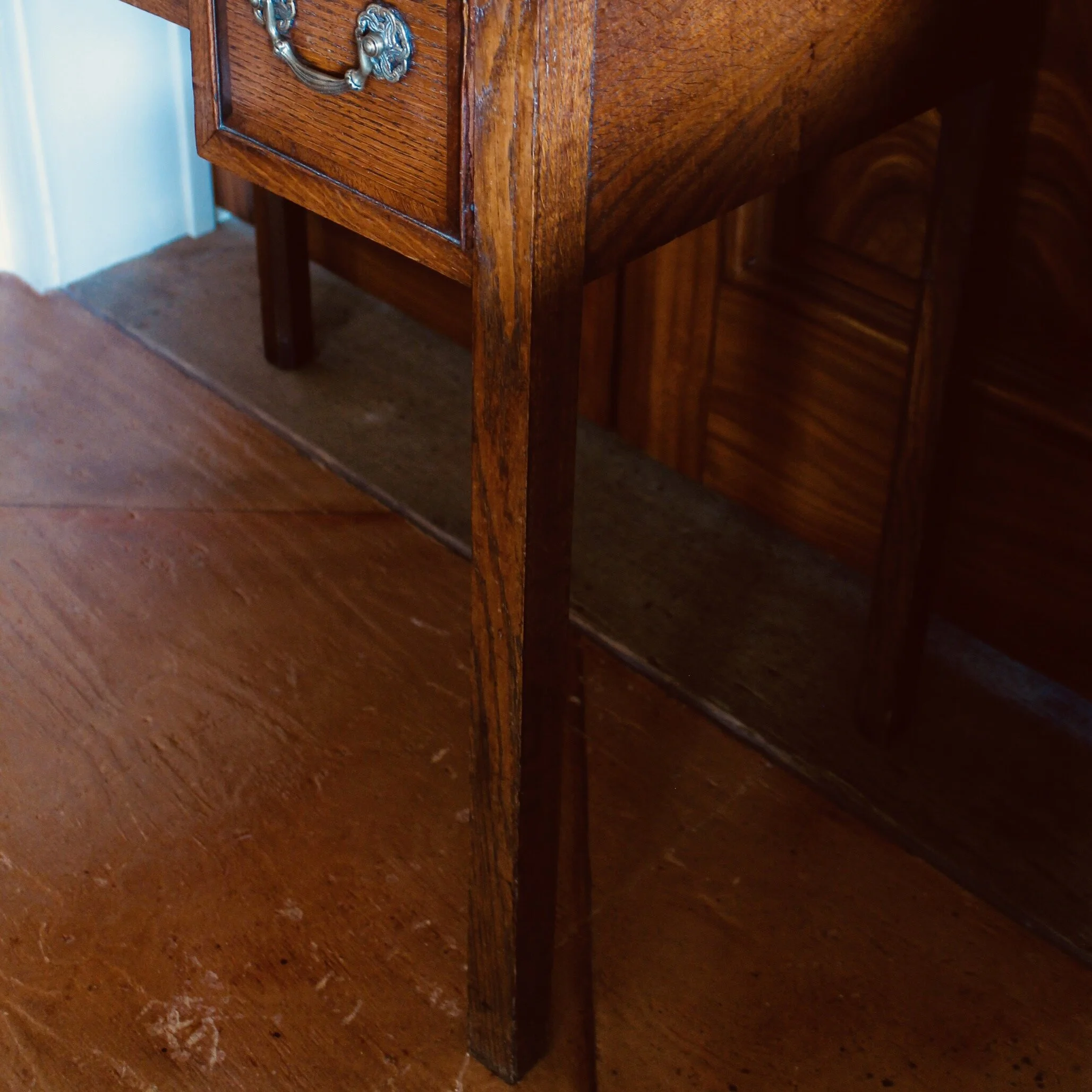 English Country Oak Georgian Lowboy Table