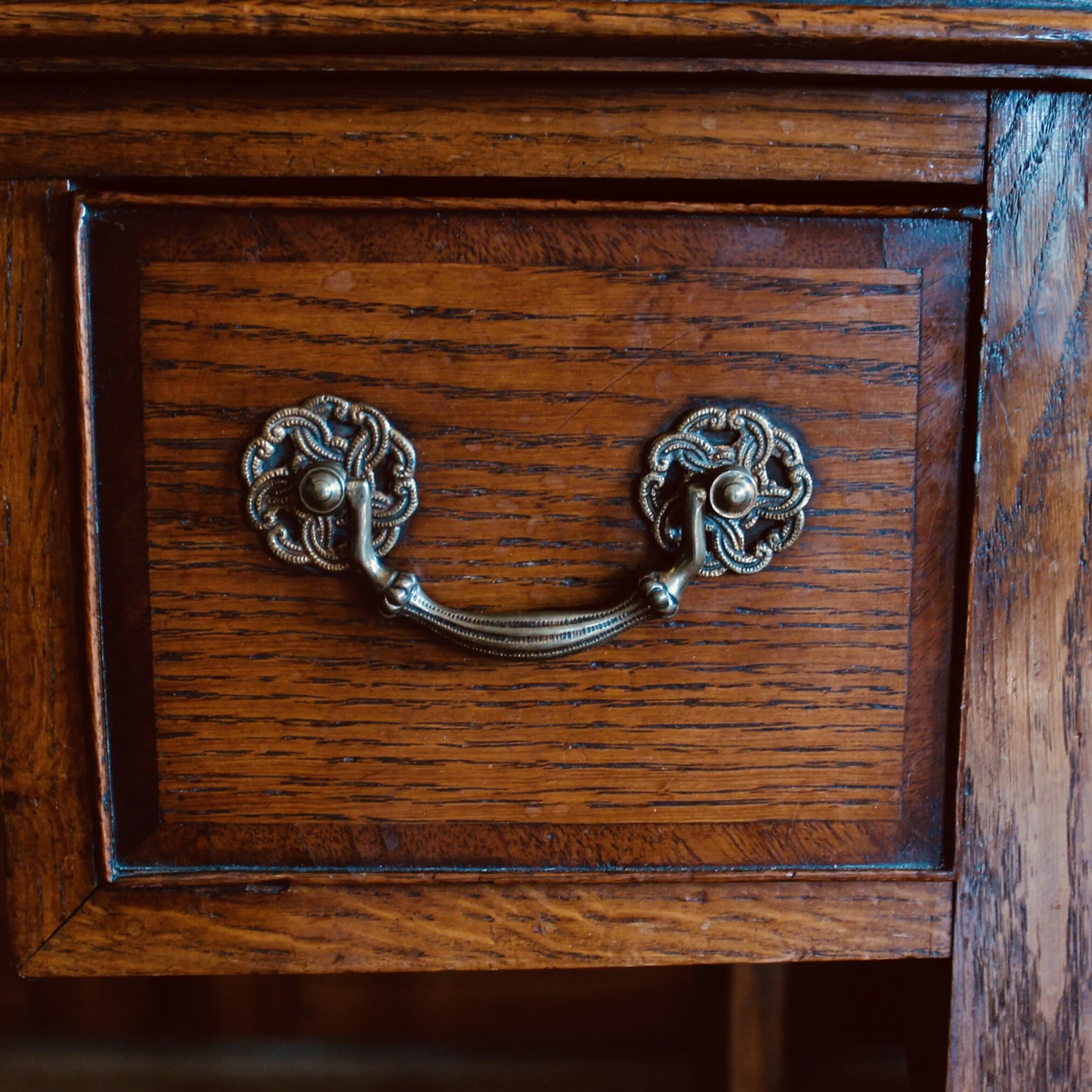 English Country Oak Georgian Lowboy Table