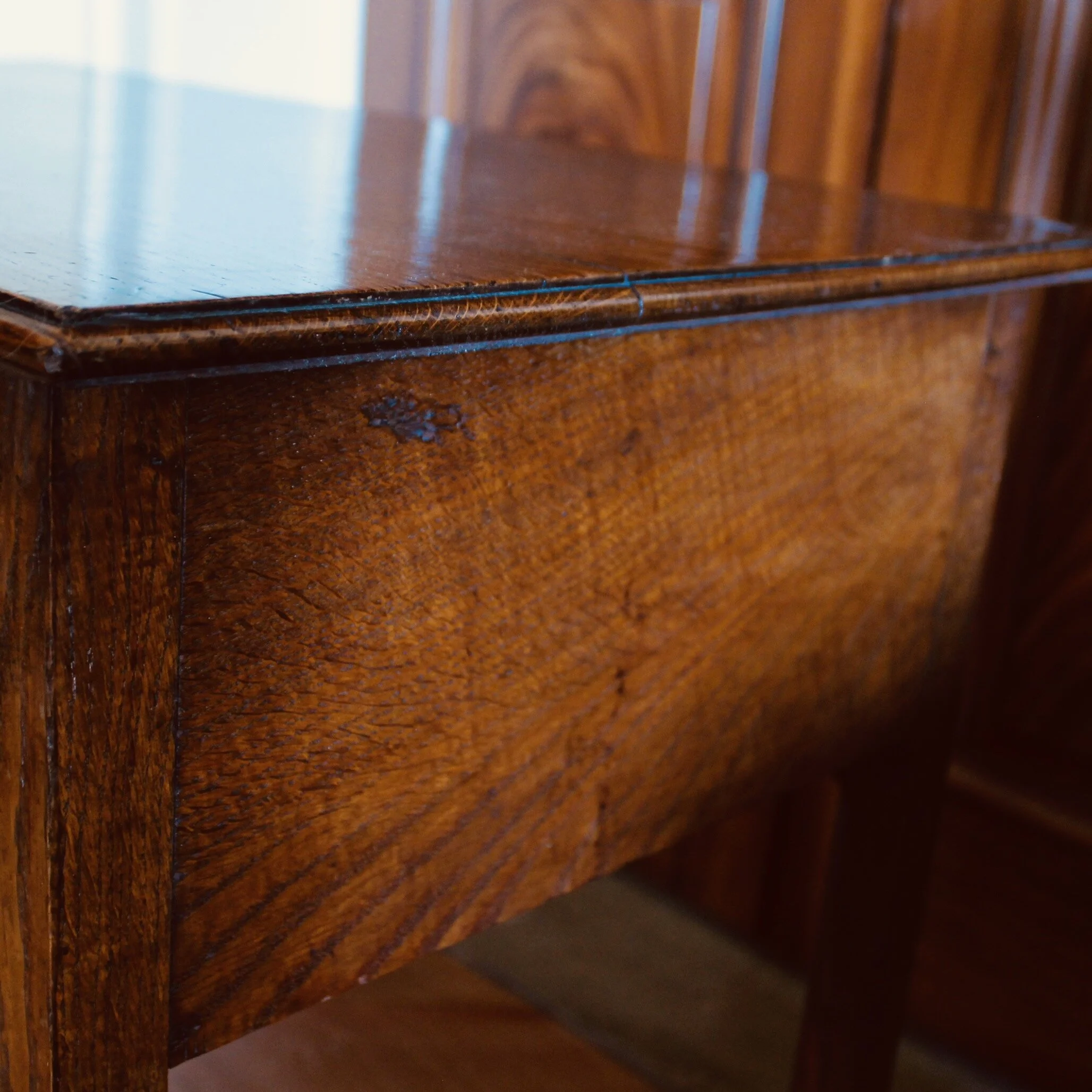 English Country Oak Georgian Lowboy Table