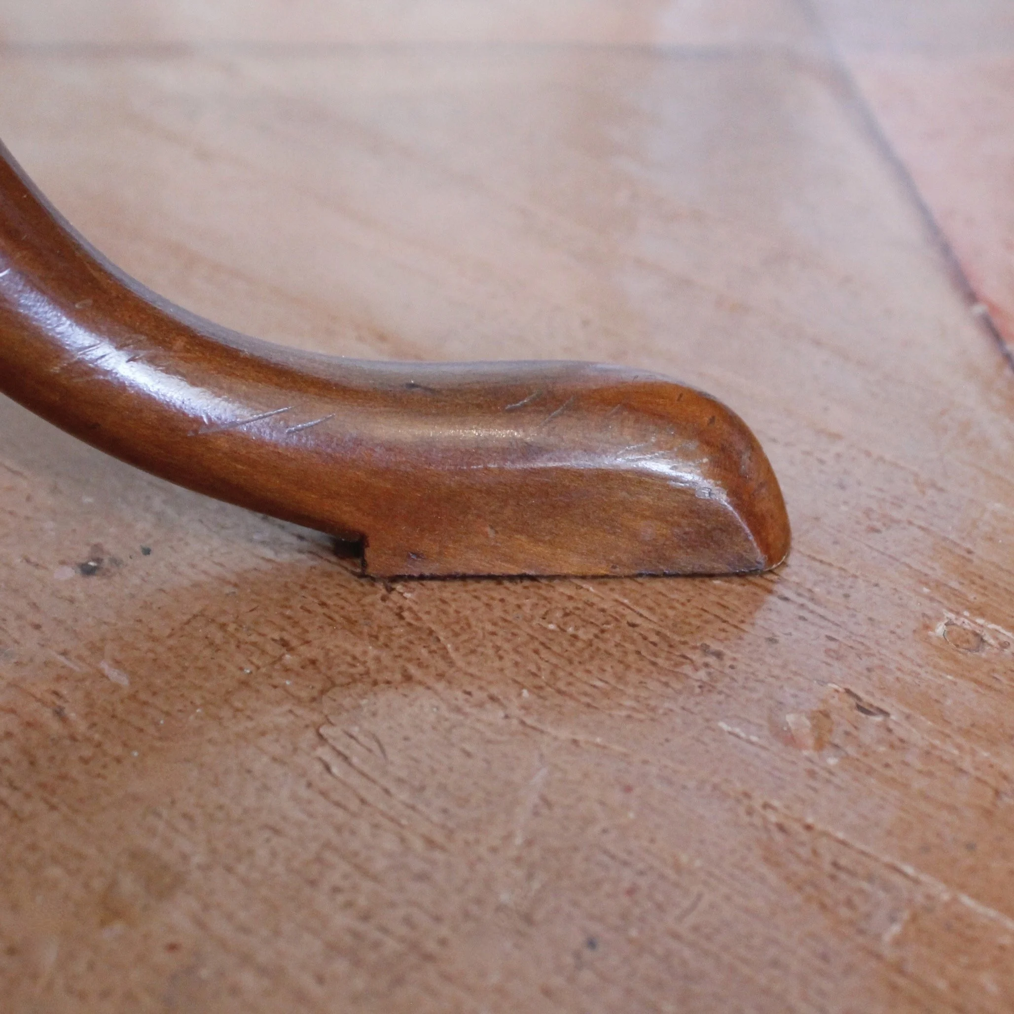 American Federal Tiger Maple Grained Candlestand Occasional Table