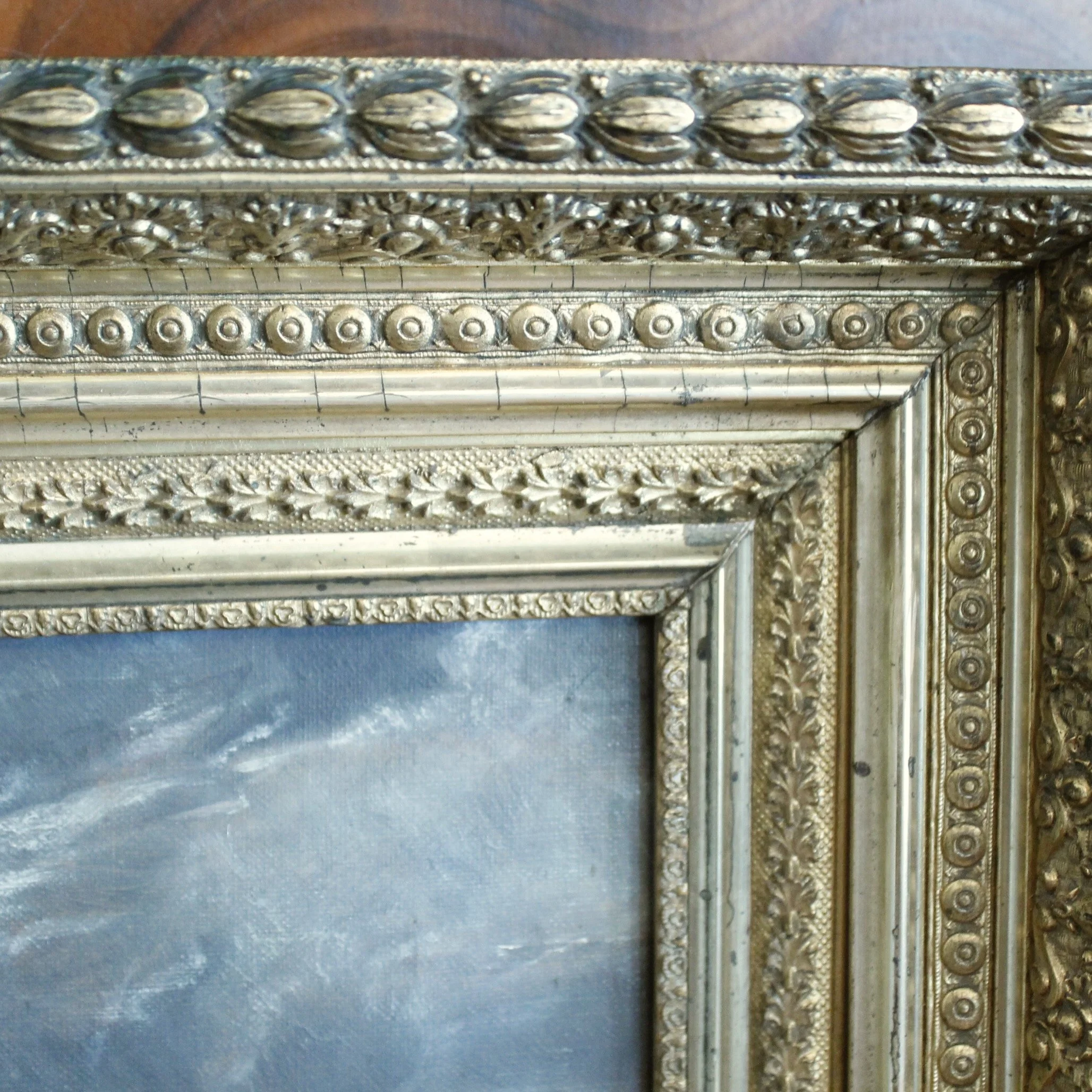 “Tossed at Sea,” 19th Century Oil on Canvas in a Period Gilt Frame