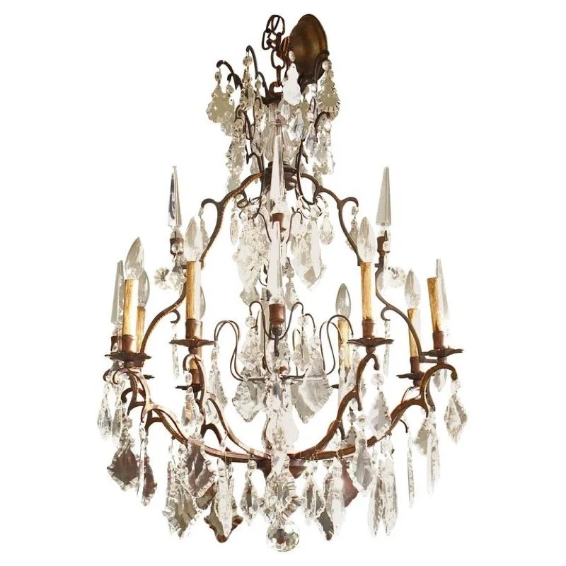 Louis XV Style Continental Cut Glass Chandelier