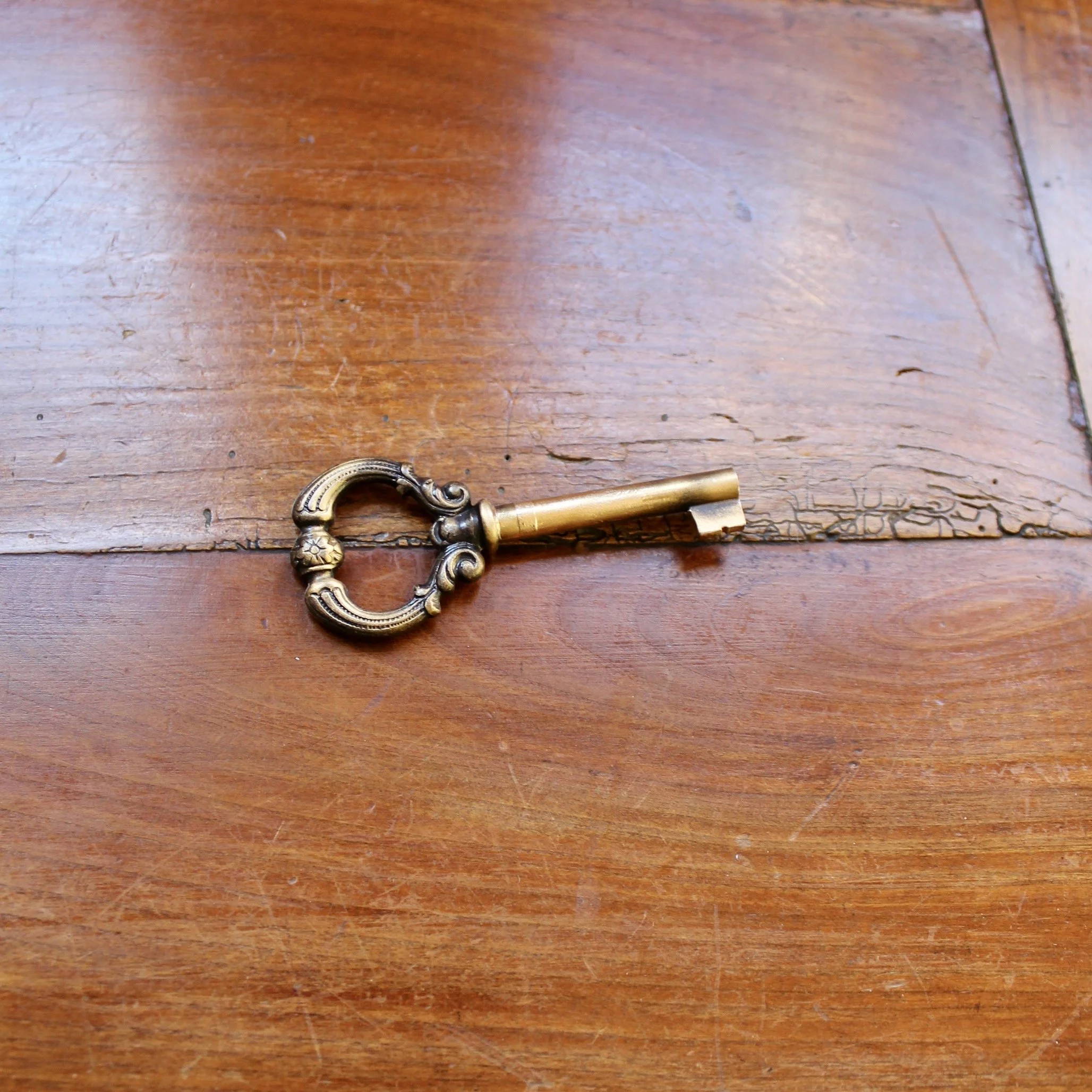 French Provincial Cherry and Chestnut Louis XV Style Cabinet