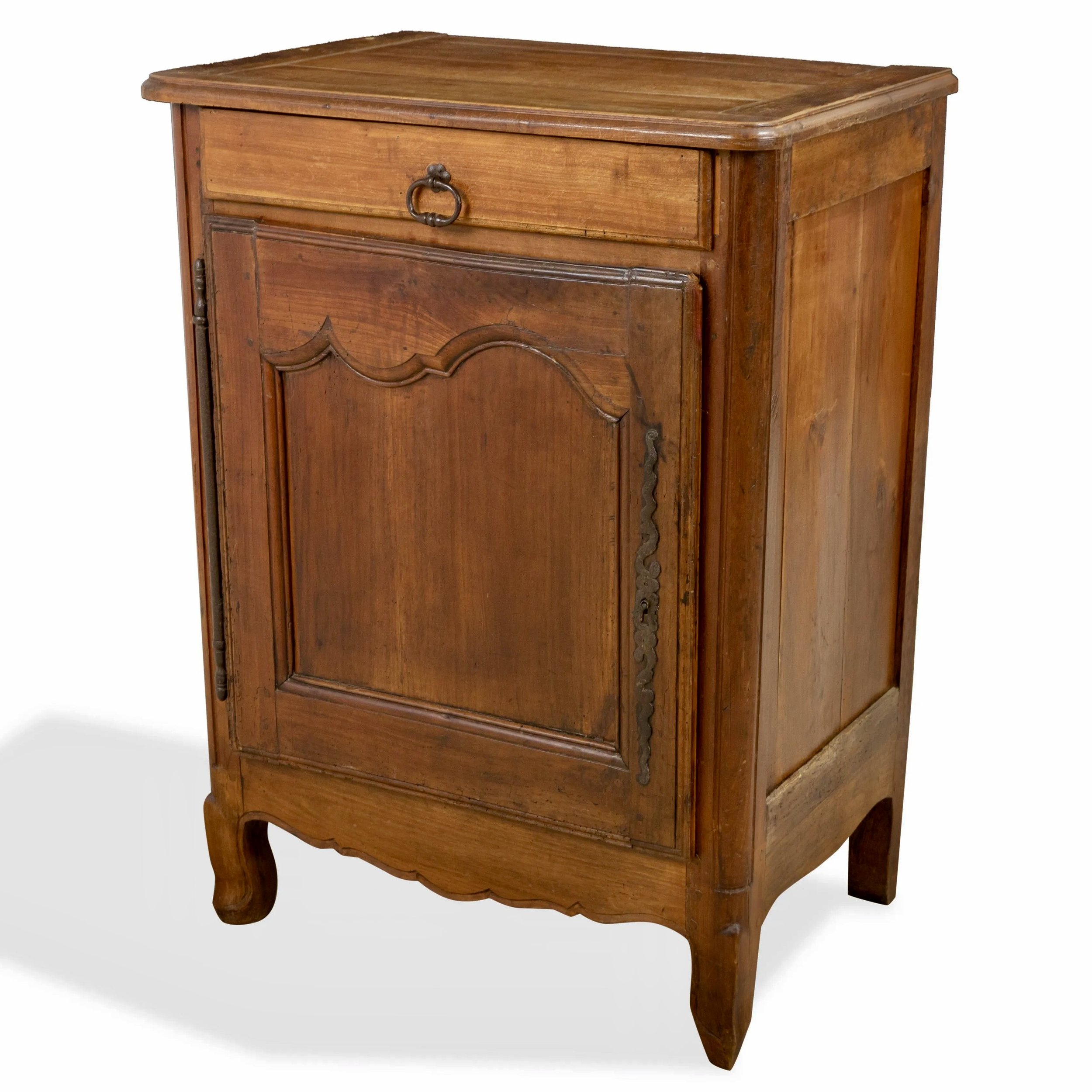 French Provincial Cherry and Chestnut Louis XV Style Cabinet