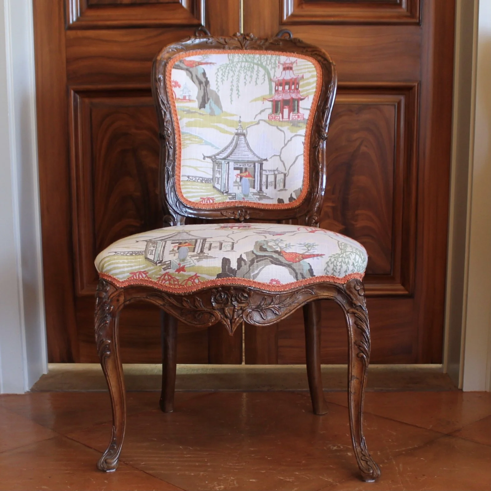 Pair of Exceptional Rococo Period Side Chairs, Probably German, 18th Century