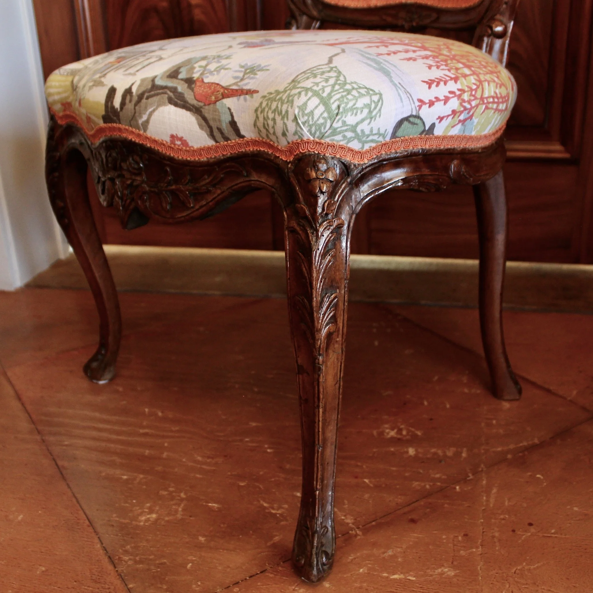 Pair of Exceptional Rococo Period Side Chairs, Probably German, 18th Century