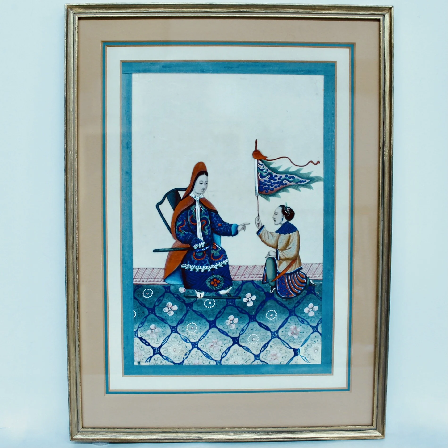 Pair of Chinese Export Paintings on Mulberry Pith Paper, 19th Century