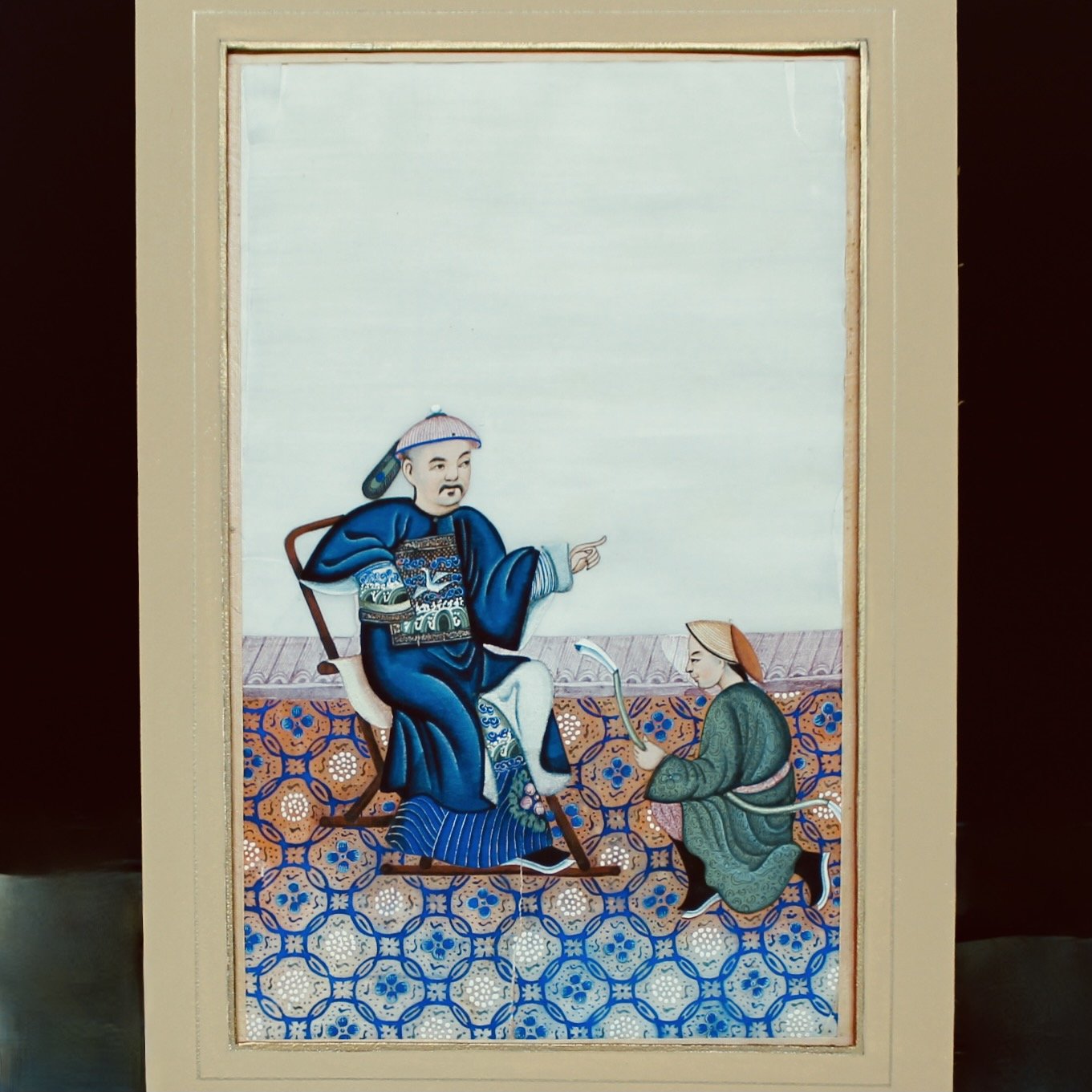 Trio of Fine Chinese Export Paintings on Mulberry Pith Paper, 19th Century